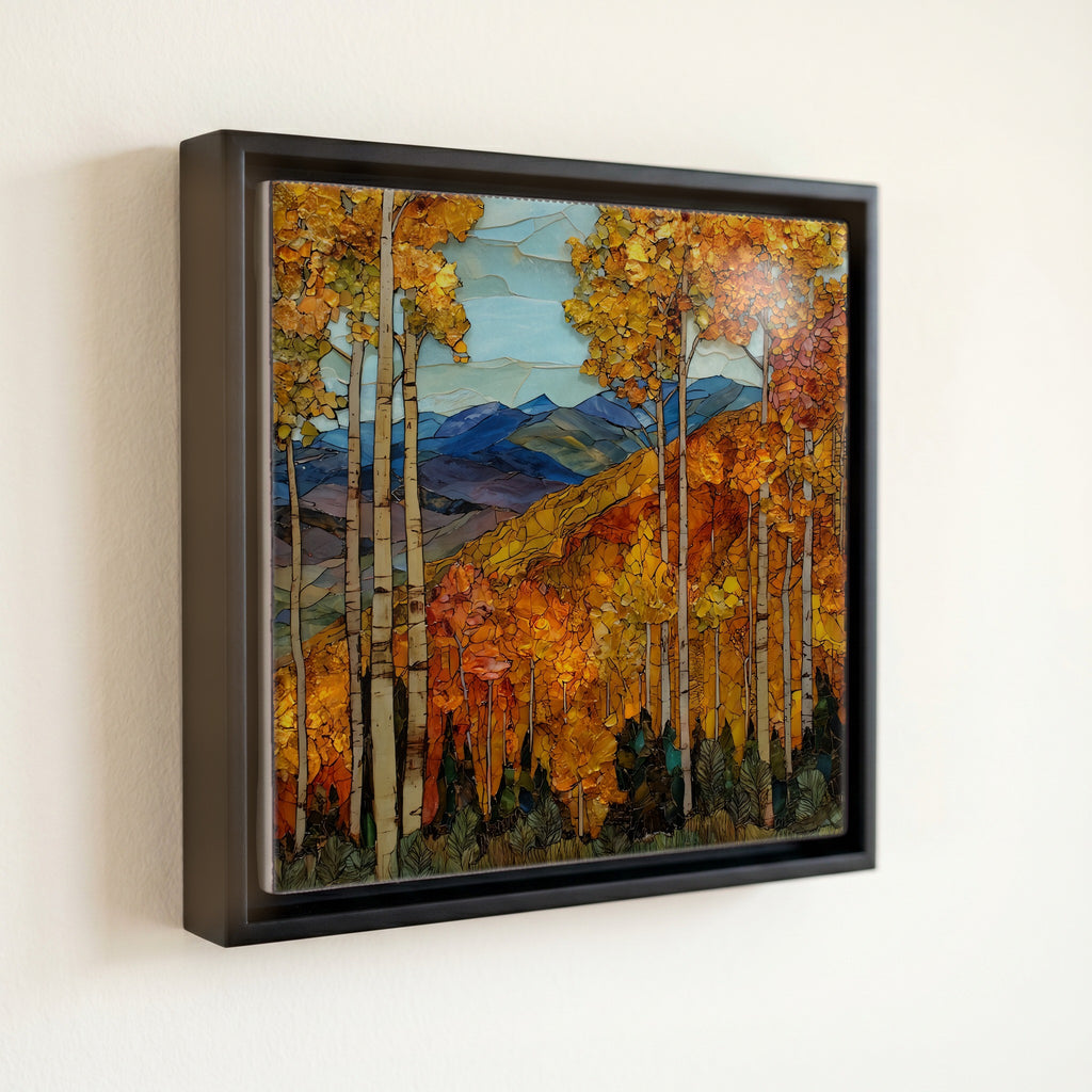 Kebler Pass aspens Elk Range Ceramic Art Tile — front