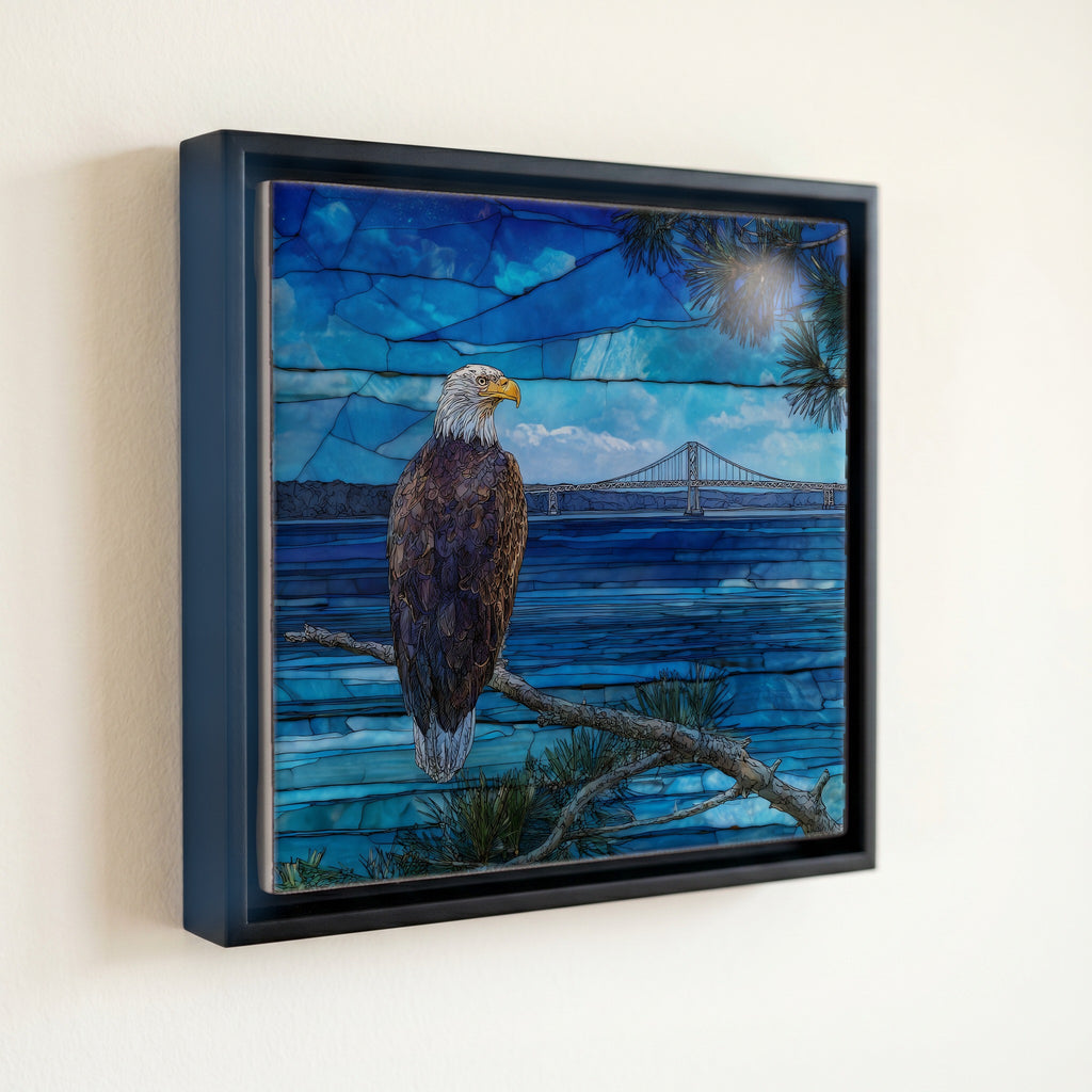 a bald eagle — front