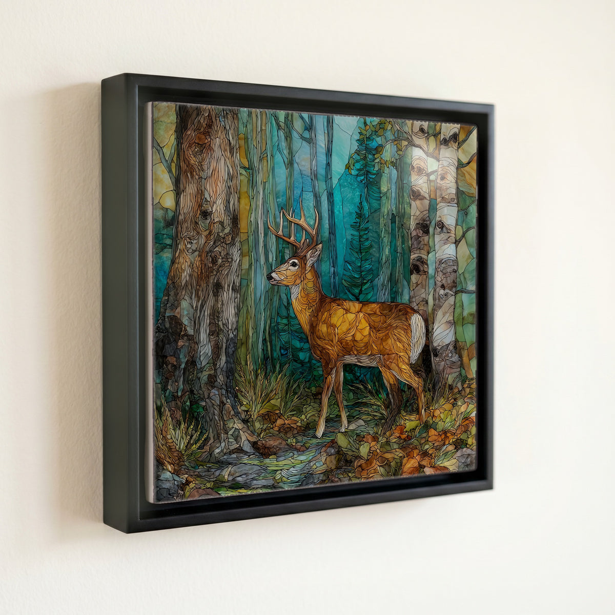 a white-tailed buck in — front