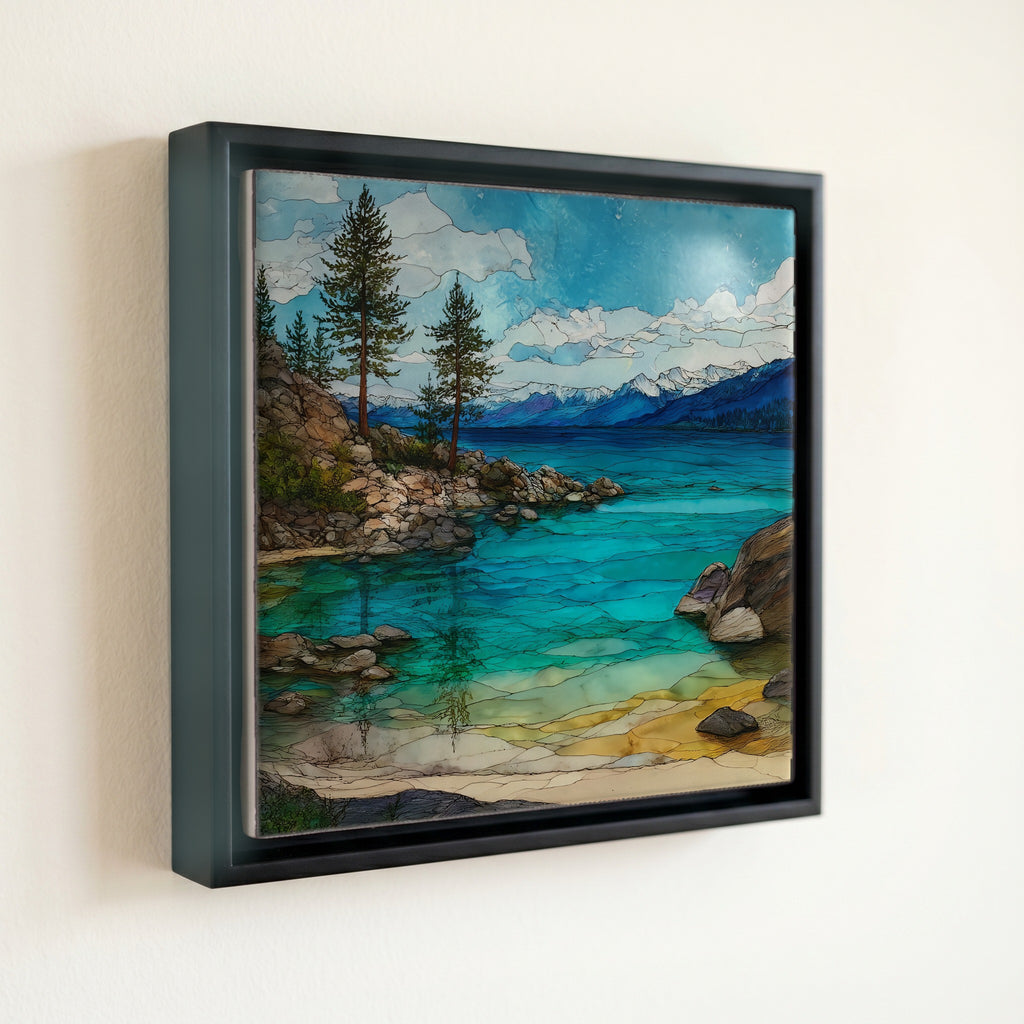 Sand Harbor turquoise cove on Lake Tahoe — front