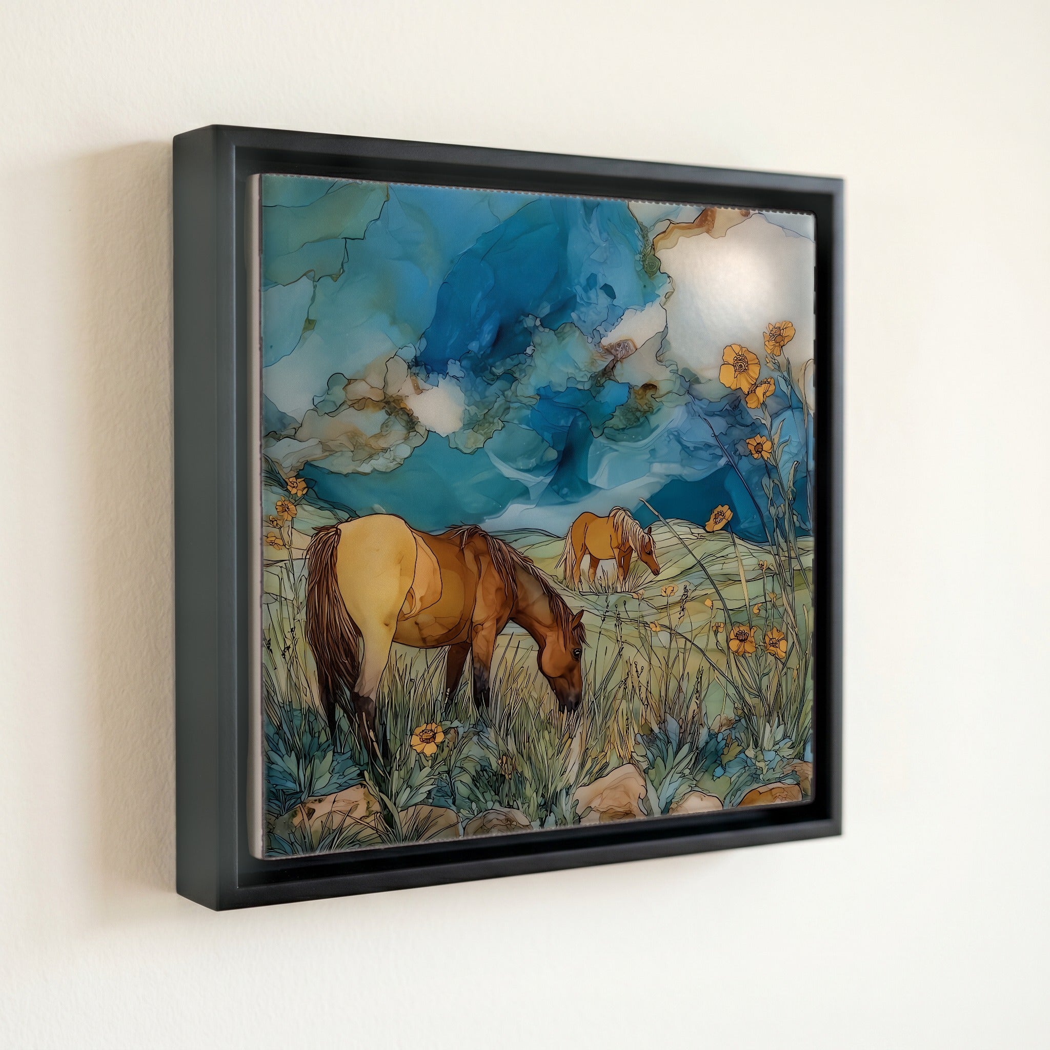 Assateague wild ponies on — front