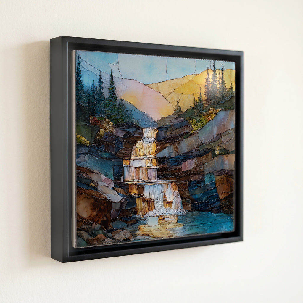 Alberta Falls Rocky Mountain National Park Ceramic Art Tile — front