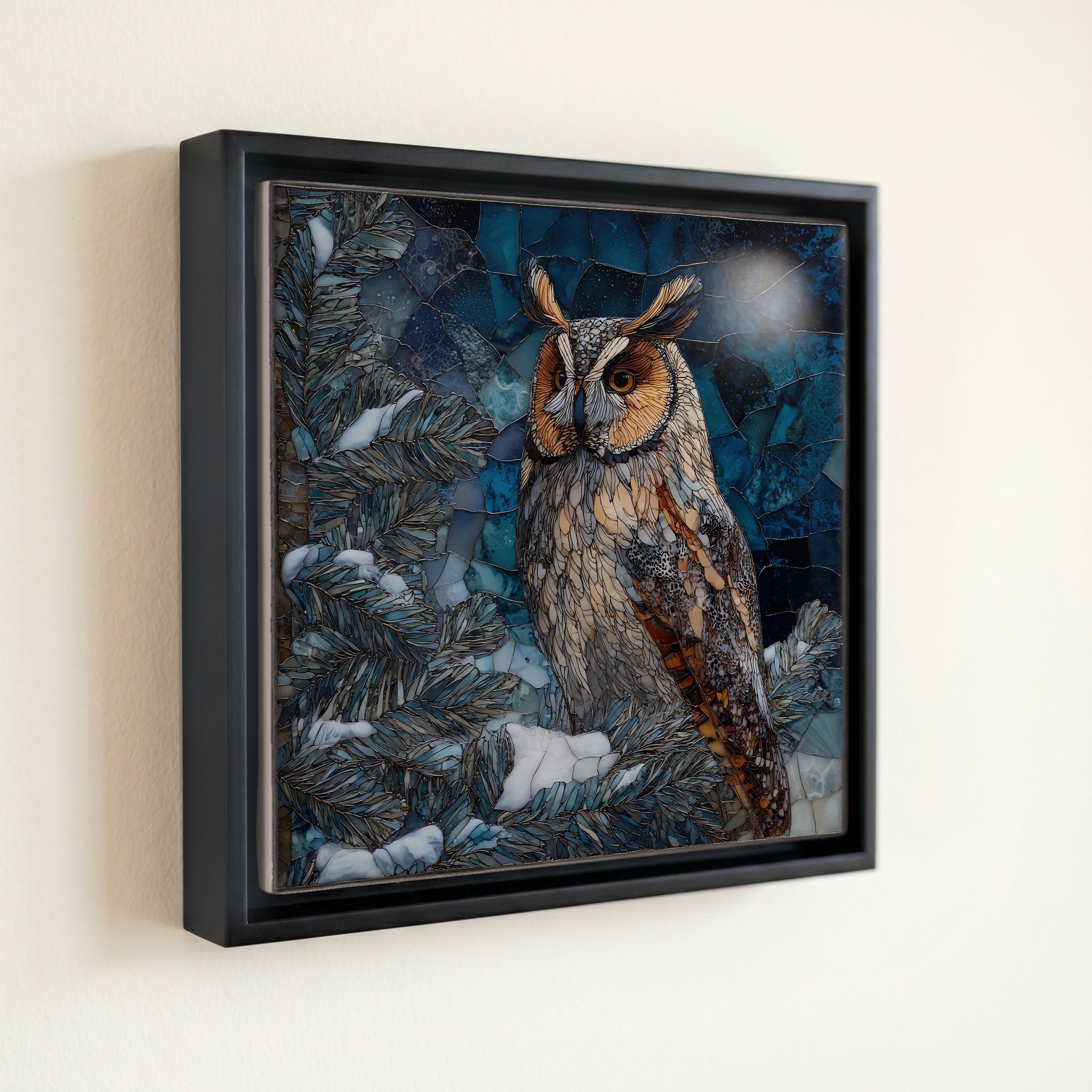 Sax-Zim Bog great gray owl perched — front