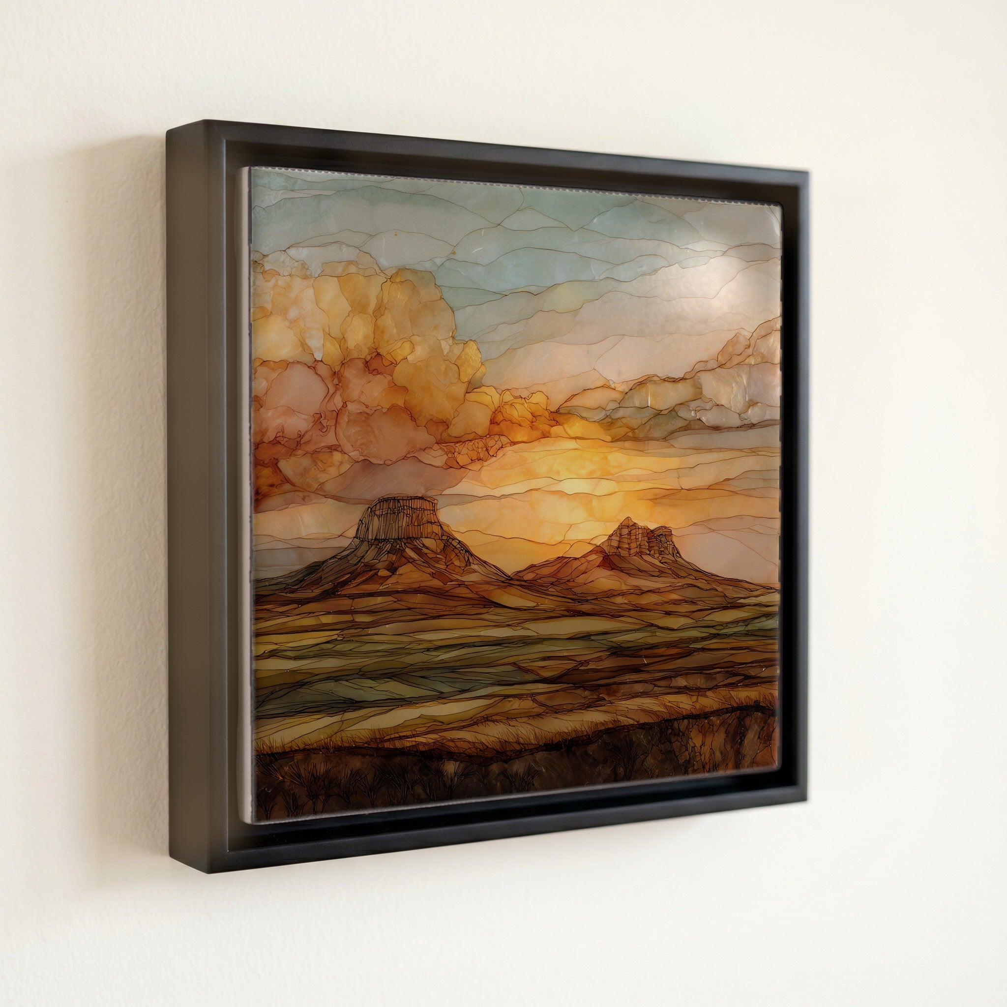 Pawnee Buttes on the plains Ceramic Art Tile — front