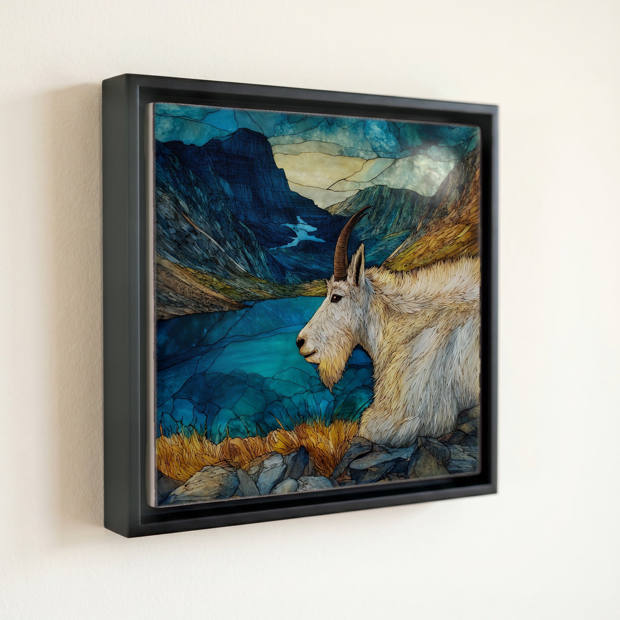 a mountain goat billy — front