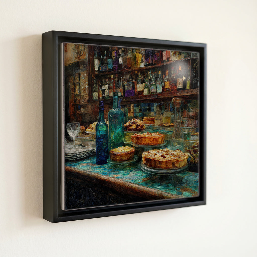 Madrid Bakery Counter Tartas de Santiago Almond Pastries Under Glass — front