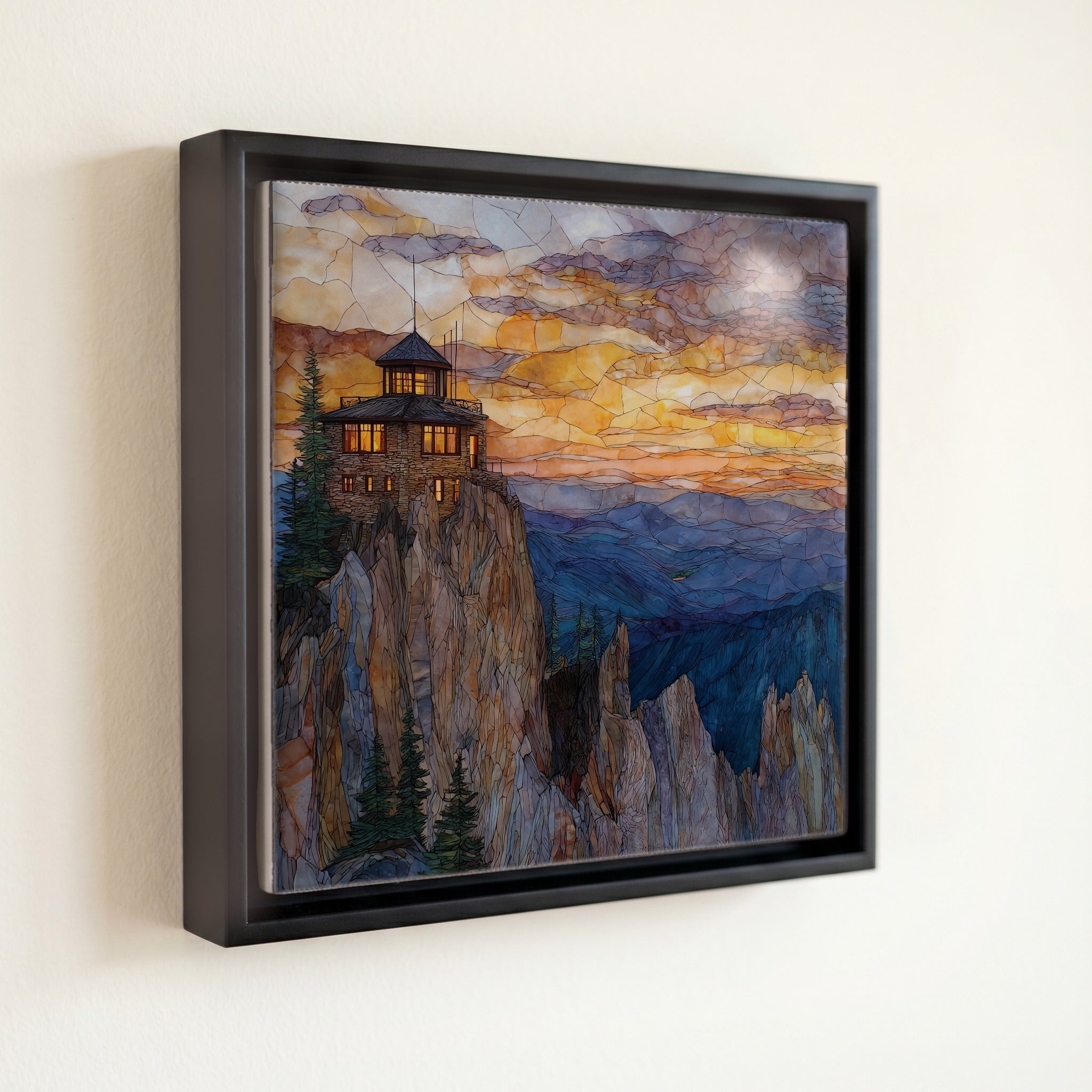 Devils Head Lookout Front Range Ceramic Art Tile — front