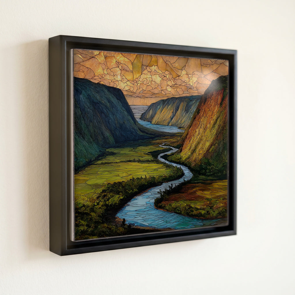Waipio Overlook Big Island Ceramic Art Tile — front