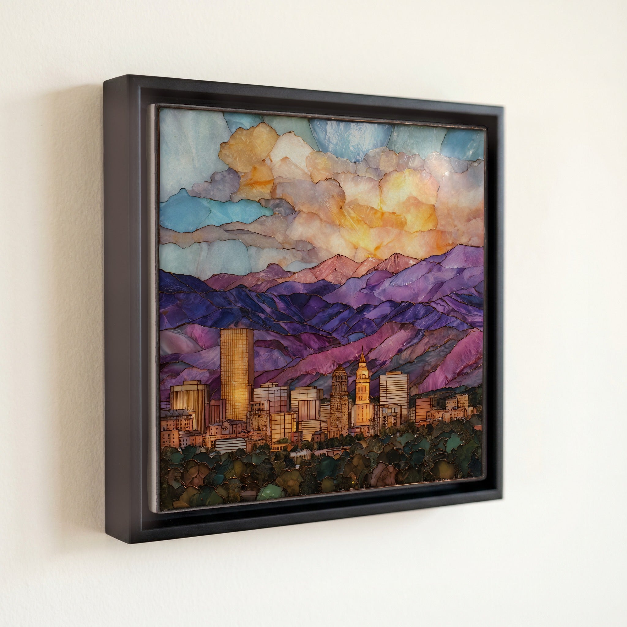Colorado Springs and Pikes Peak Front Range Ceramic Art Tile — front