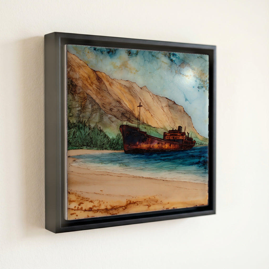 Shipwreck Beach Lanai Ceramic Art Tile — front