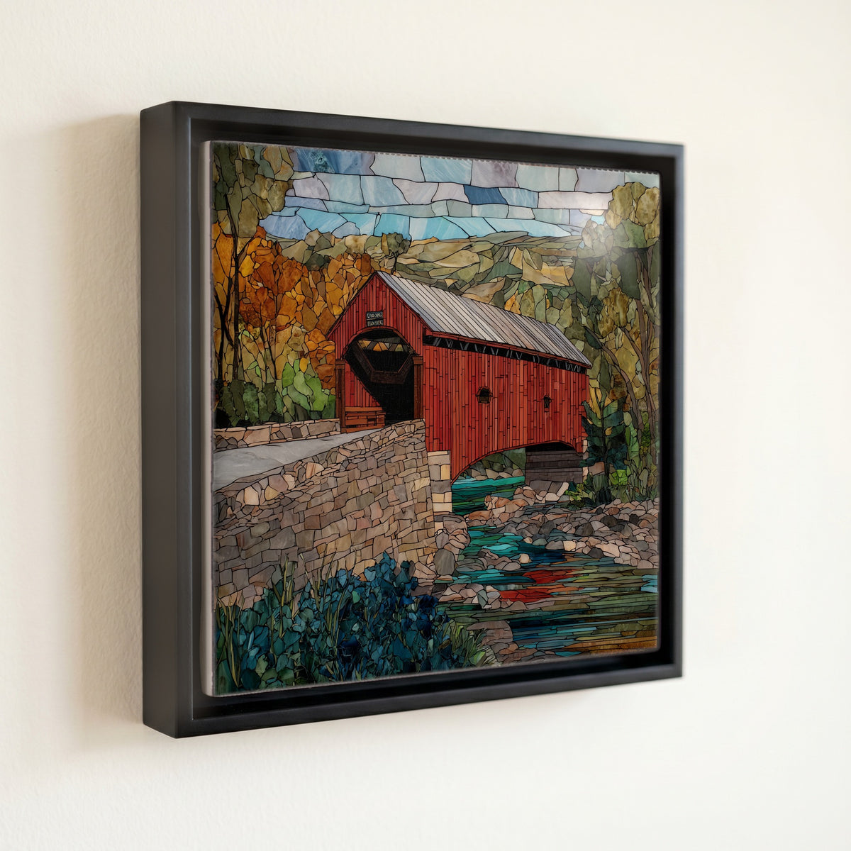 the Pulpmill covered bridge over Otter — front