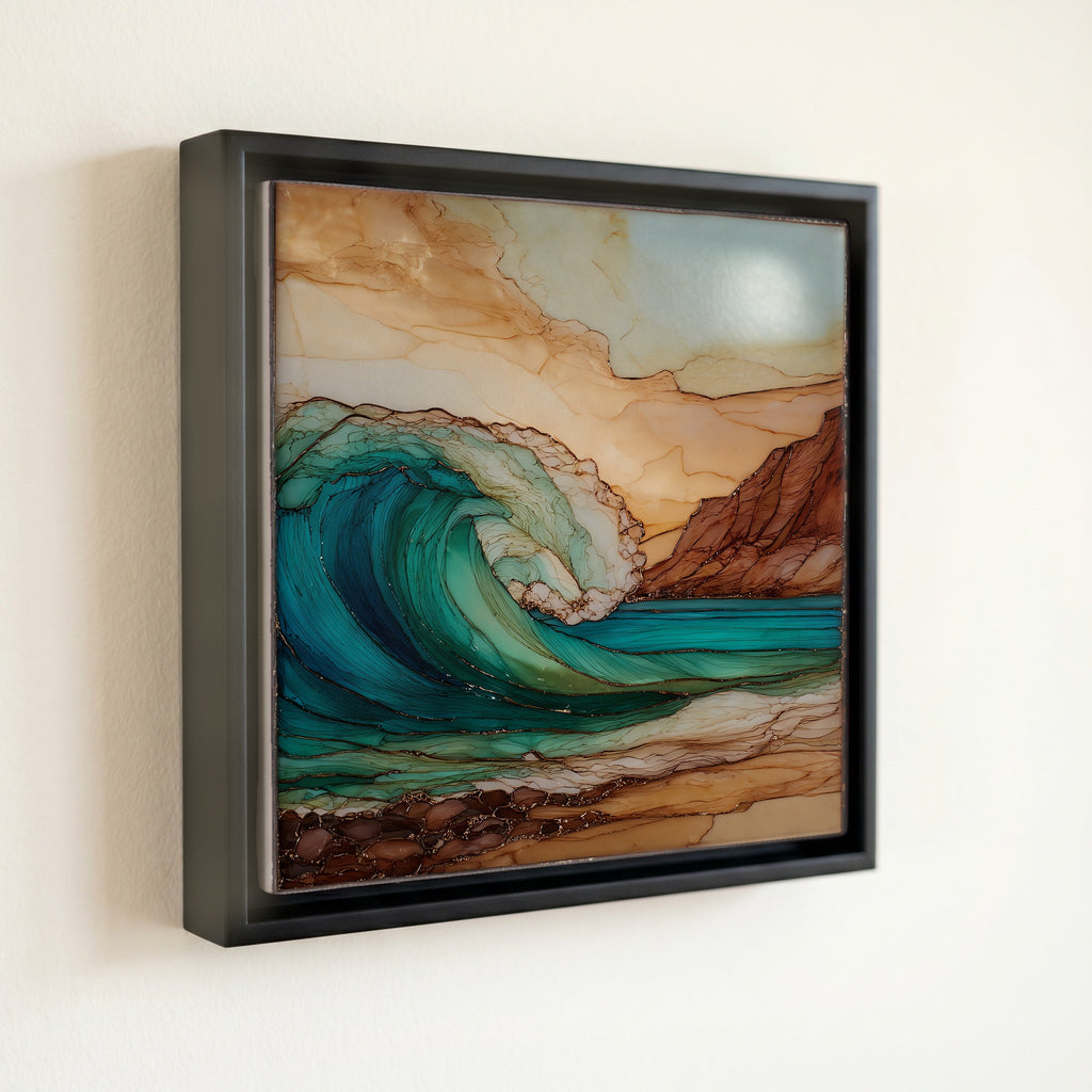 Sandy Beach Oahu Ceramic Art Tile — front
