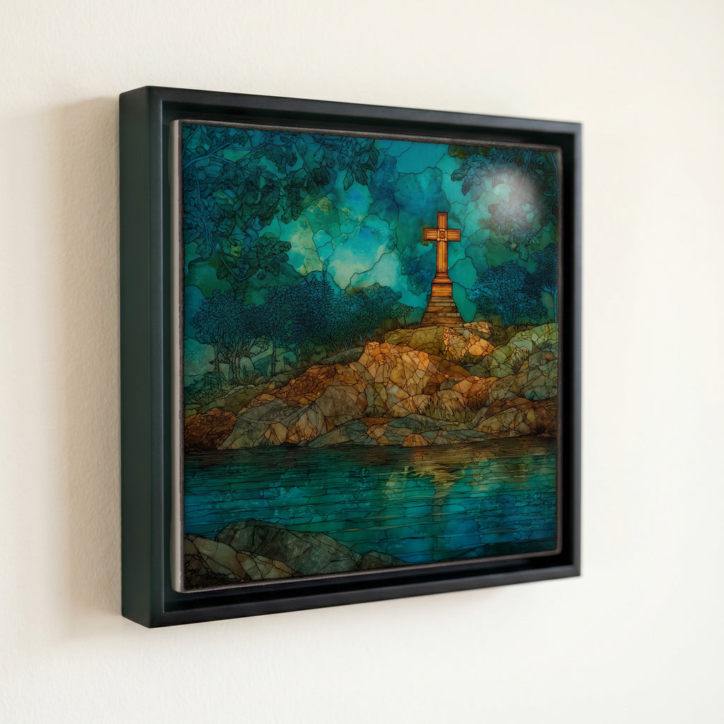 the St Clements Island monument cross — front
