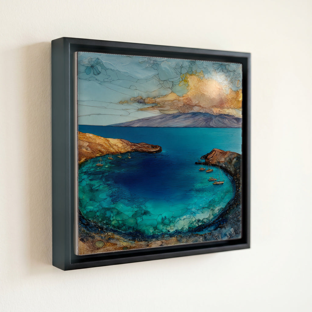 Molokini Crater Maui Ceramic Art Tile — front