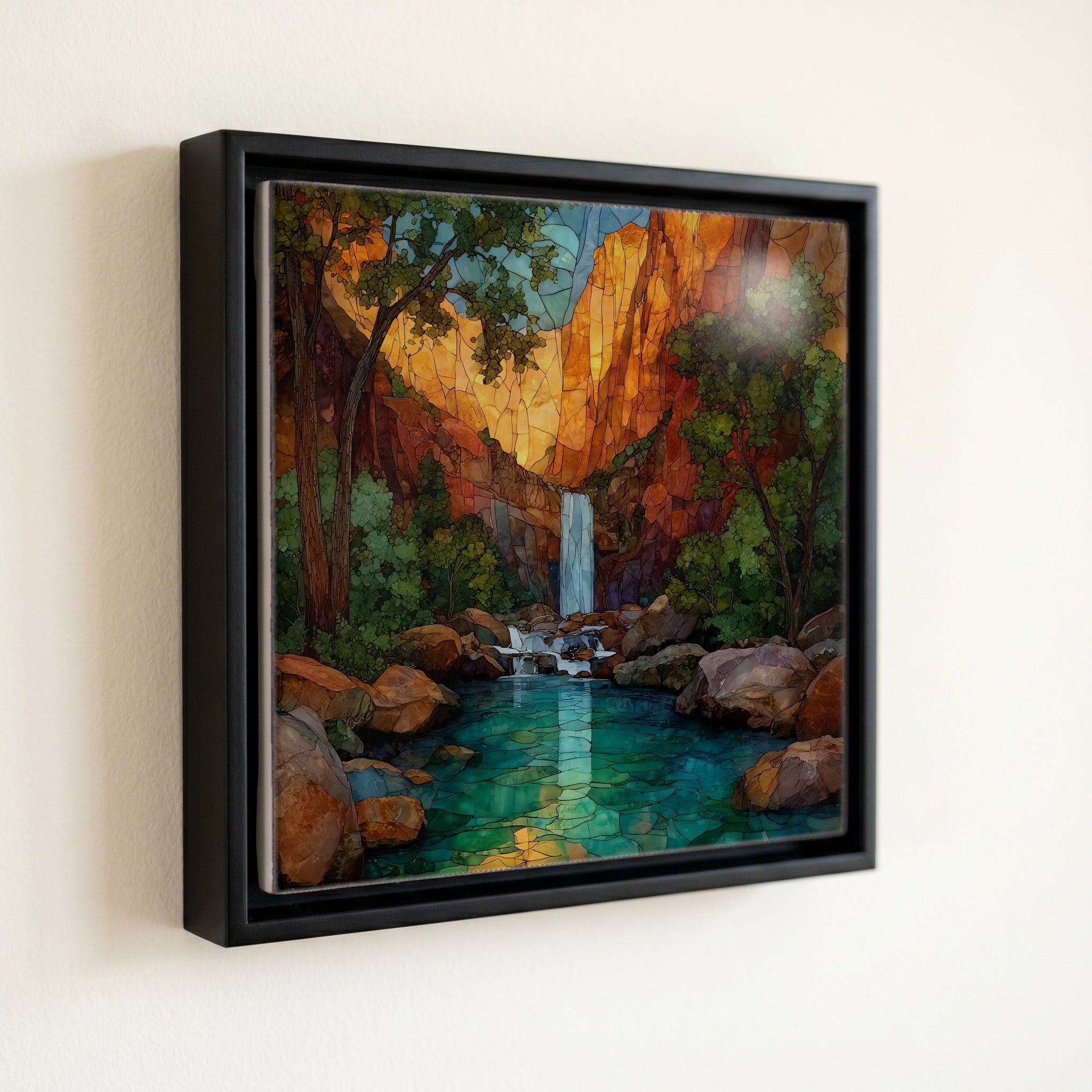 Middle Emerald Pool cascade — front