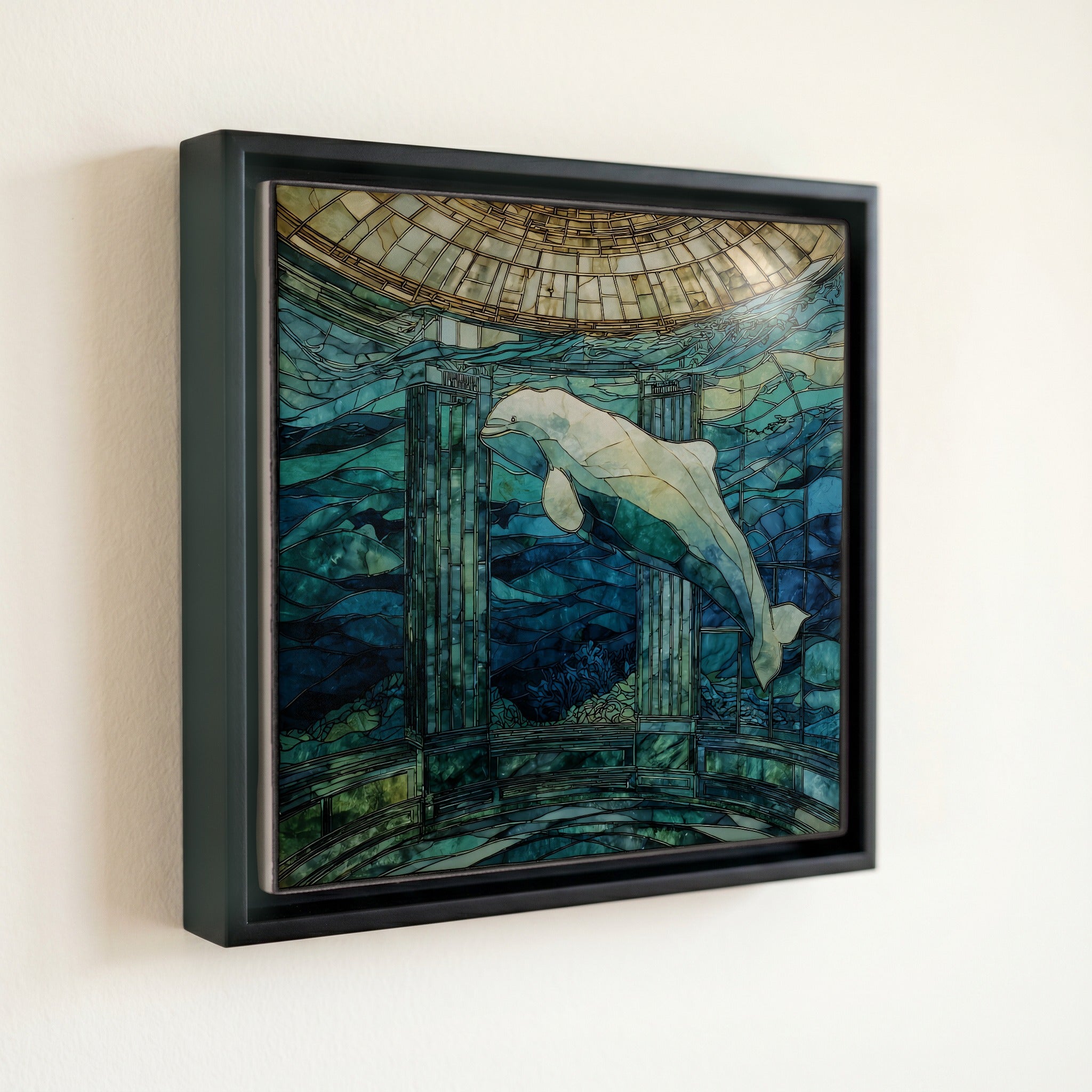 the Mystic Aquarium beluga — front