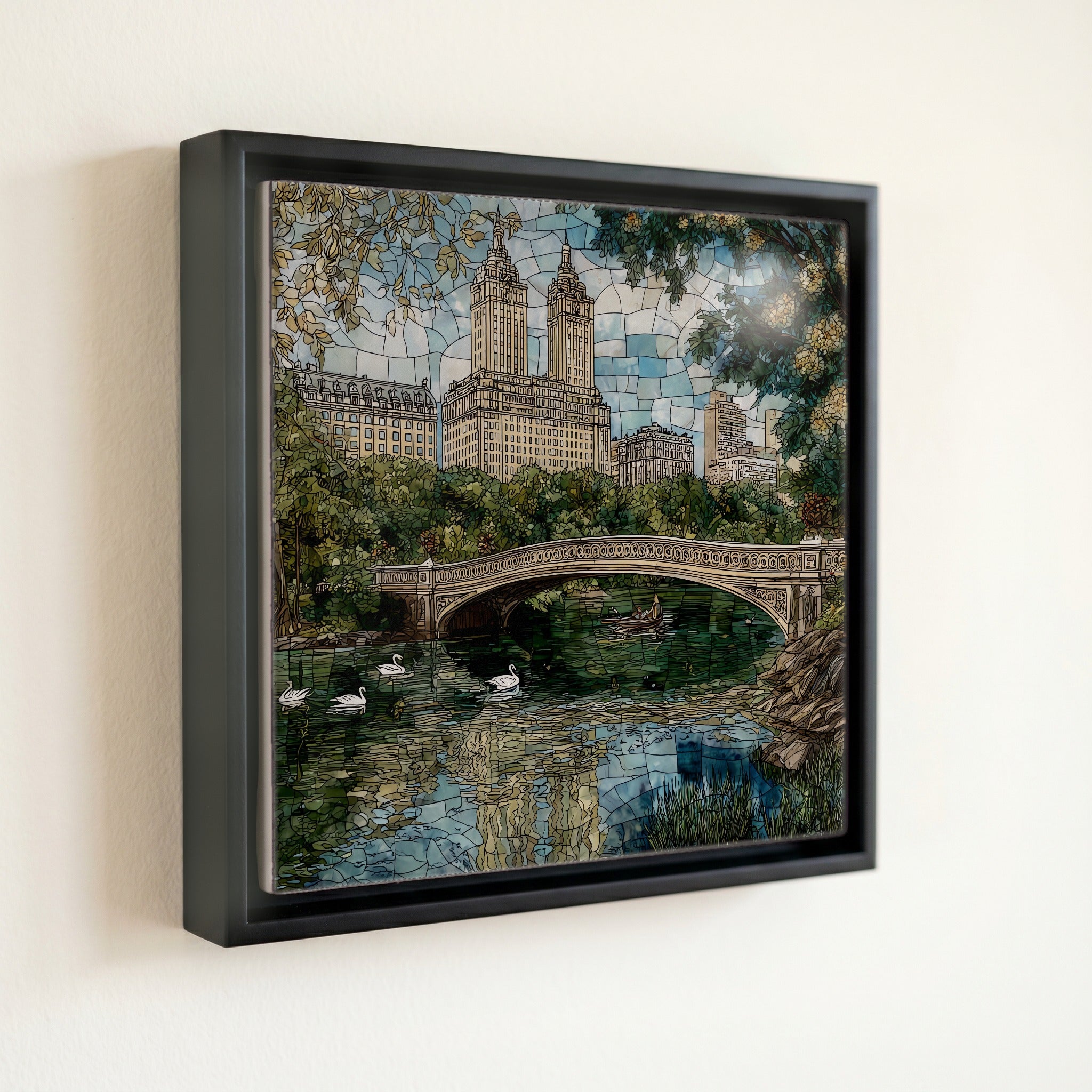 Bow Bridge arching over — front