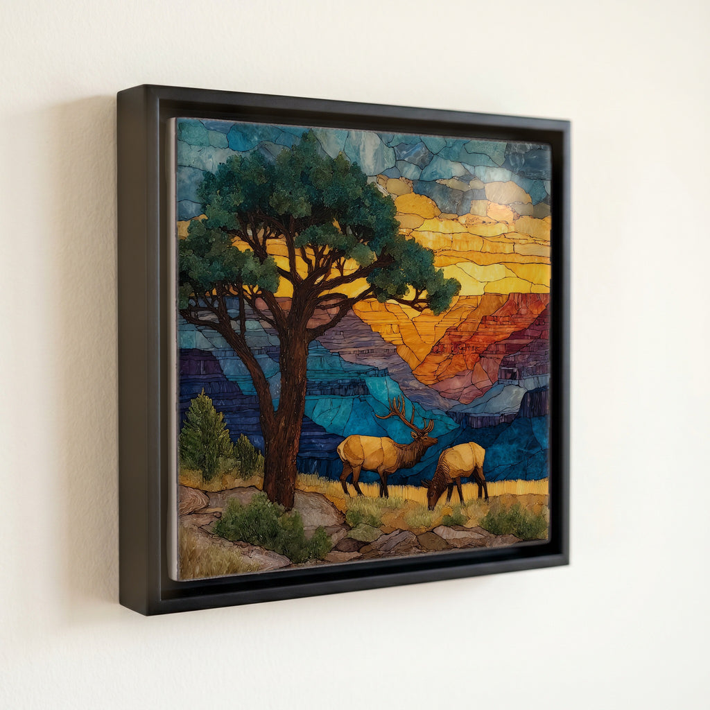 elk grazing — front