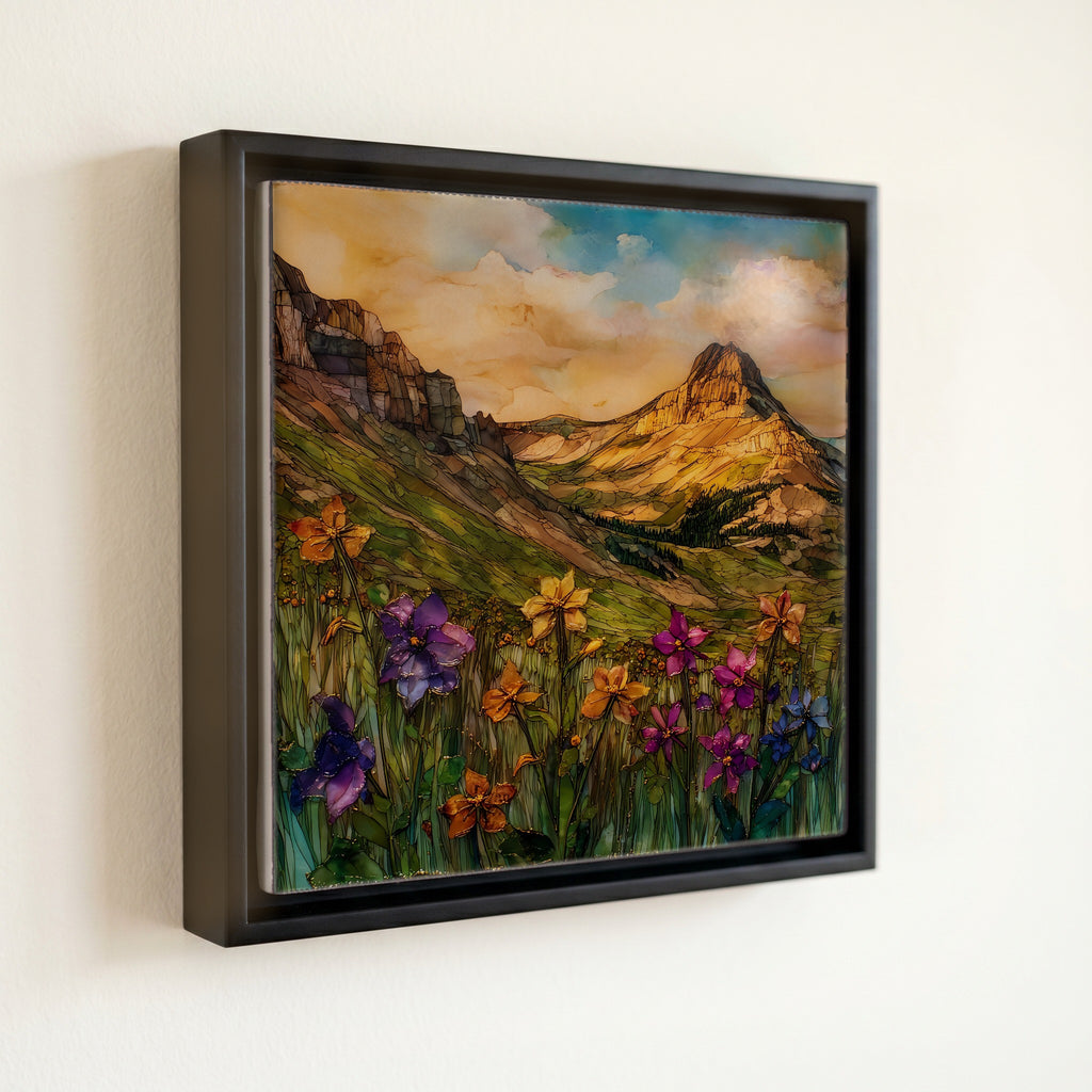 Yankee Boy Basin wildflowers San Juans Ceramic Art Tile — front
