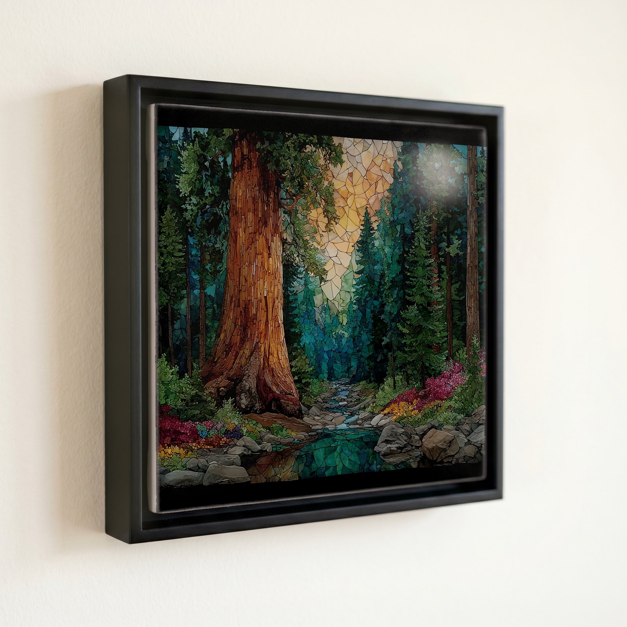 a massive giant sequoia base in — front