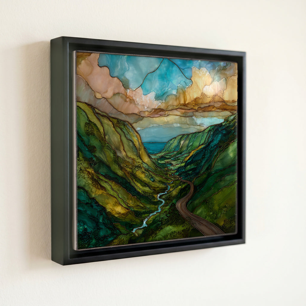 Hamakua Cane Road Big Island Ceramic Art Tile — front