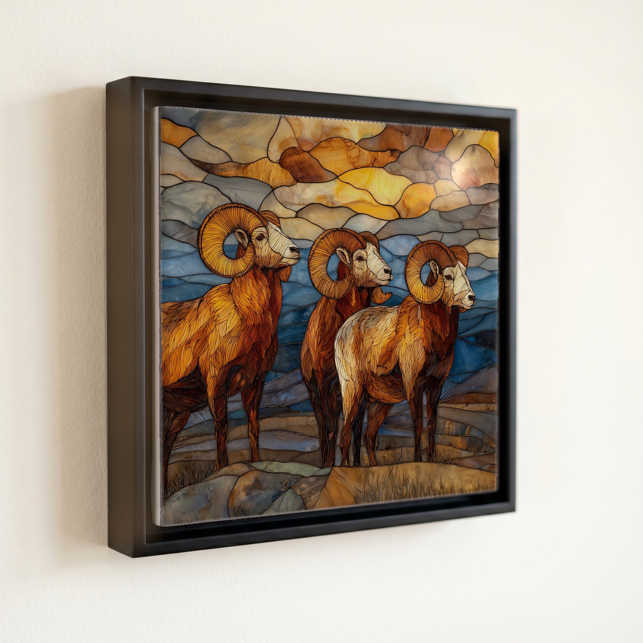 Bighorn sheep Mount Evans Front Range Ceramic Art Tile — front
