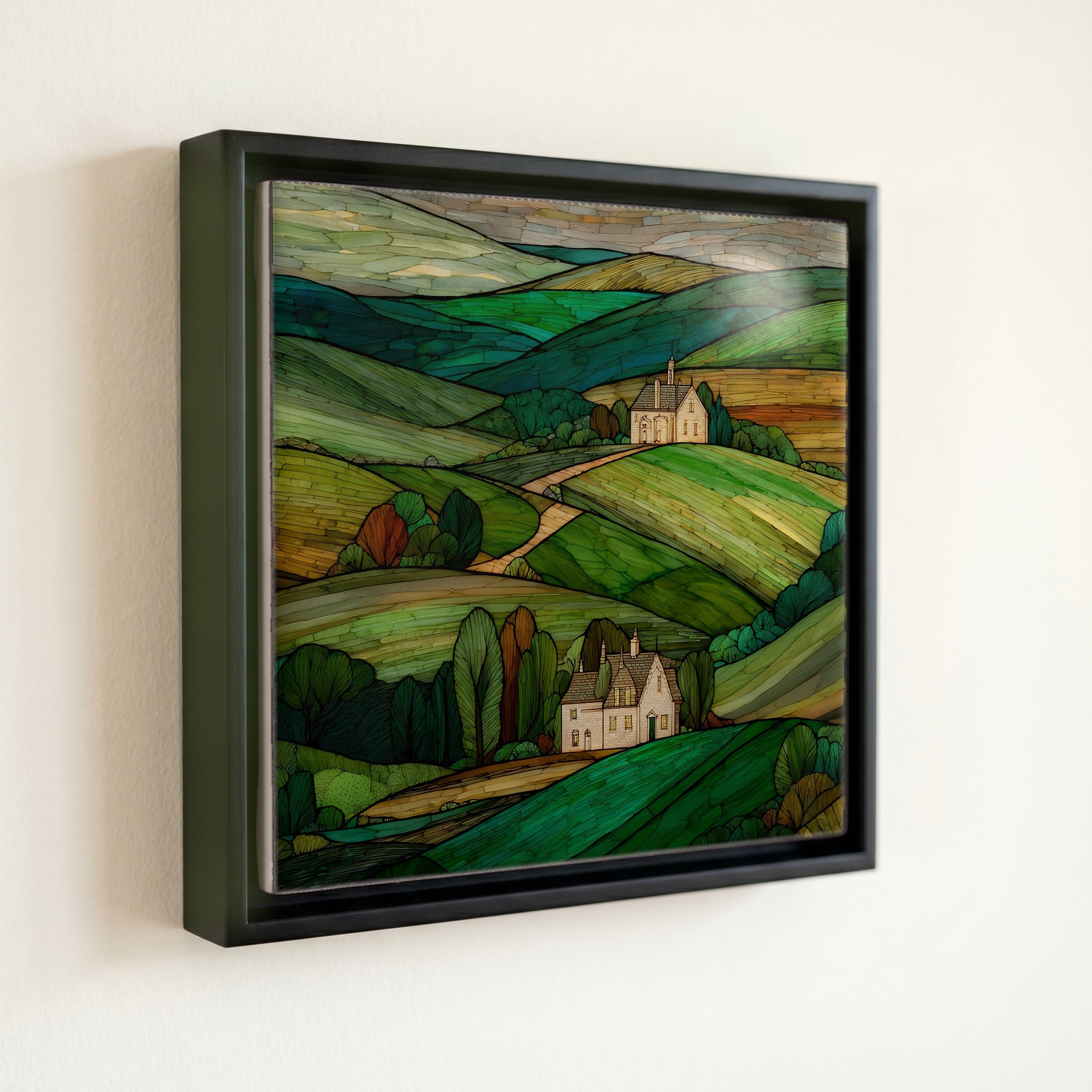 the Stone City Grant Wood landscape — front