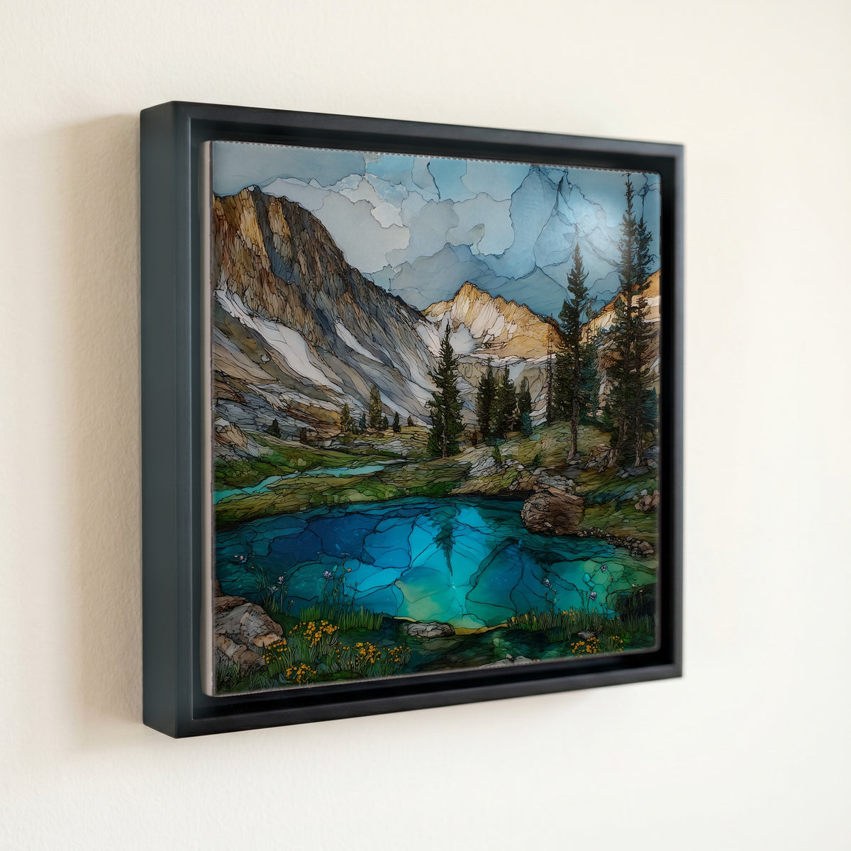 an alpine basin in — front