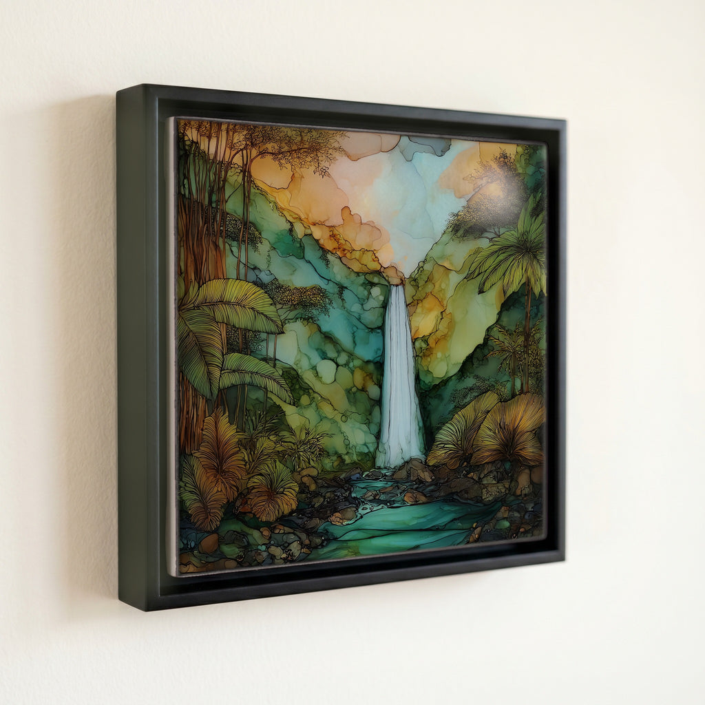 Manoa Falls Oahu Ceramic Art Tile — front