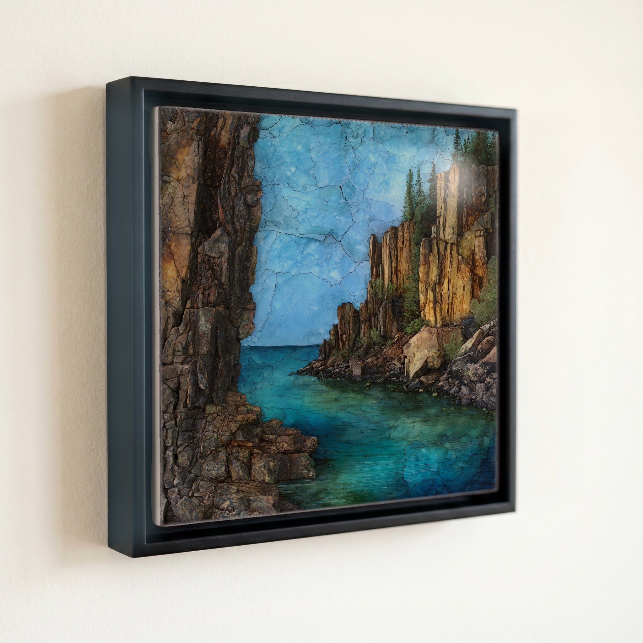 the Black Rocks basalt cliffs meeting — front