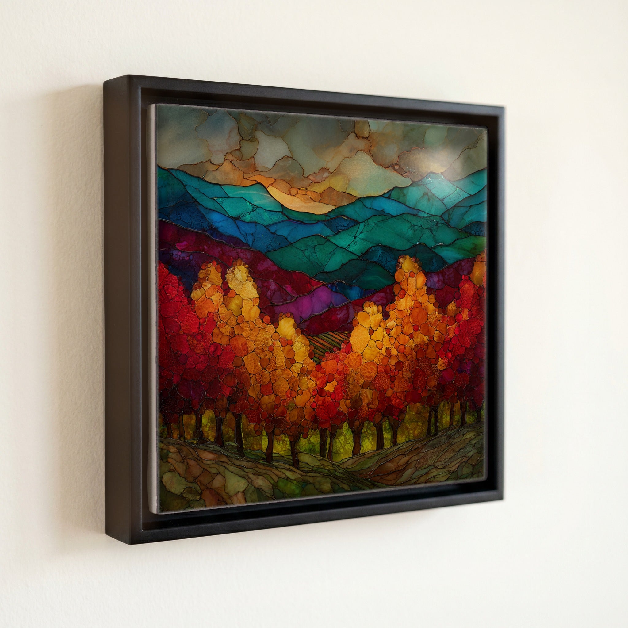 Somontano vineyards autumn — front