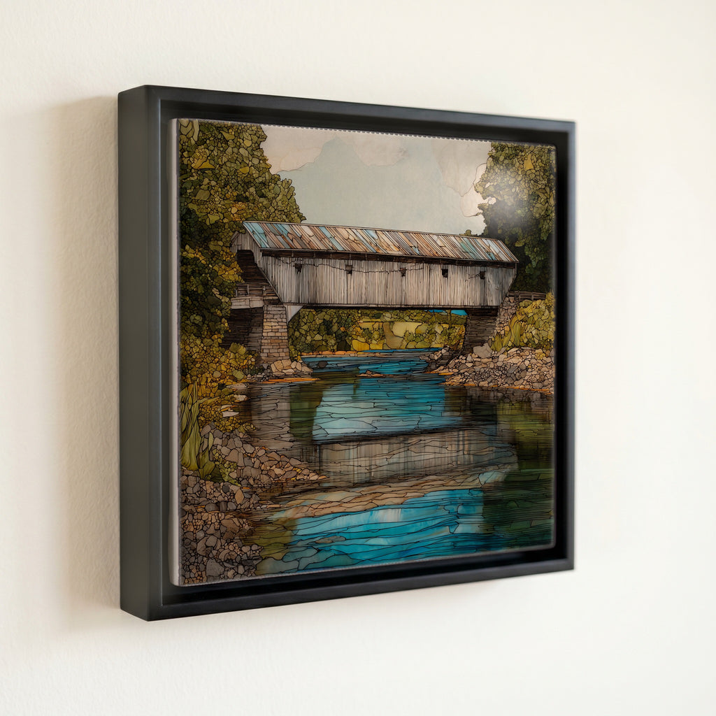 the Scott covered bridge — front