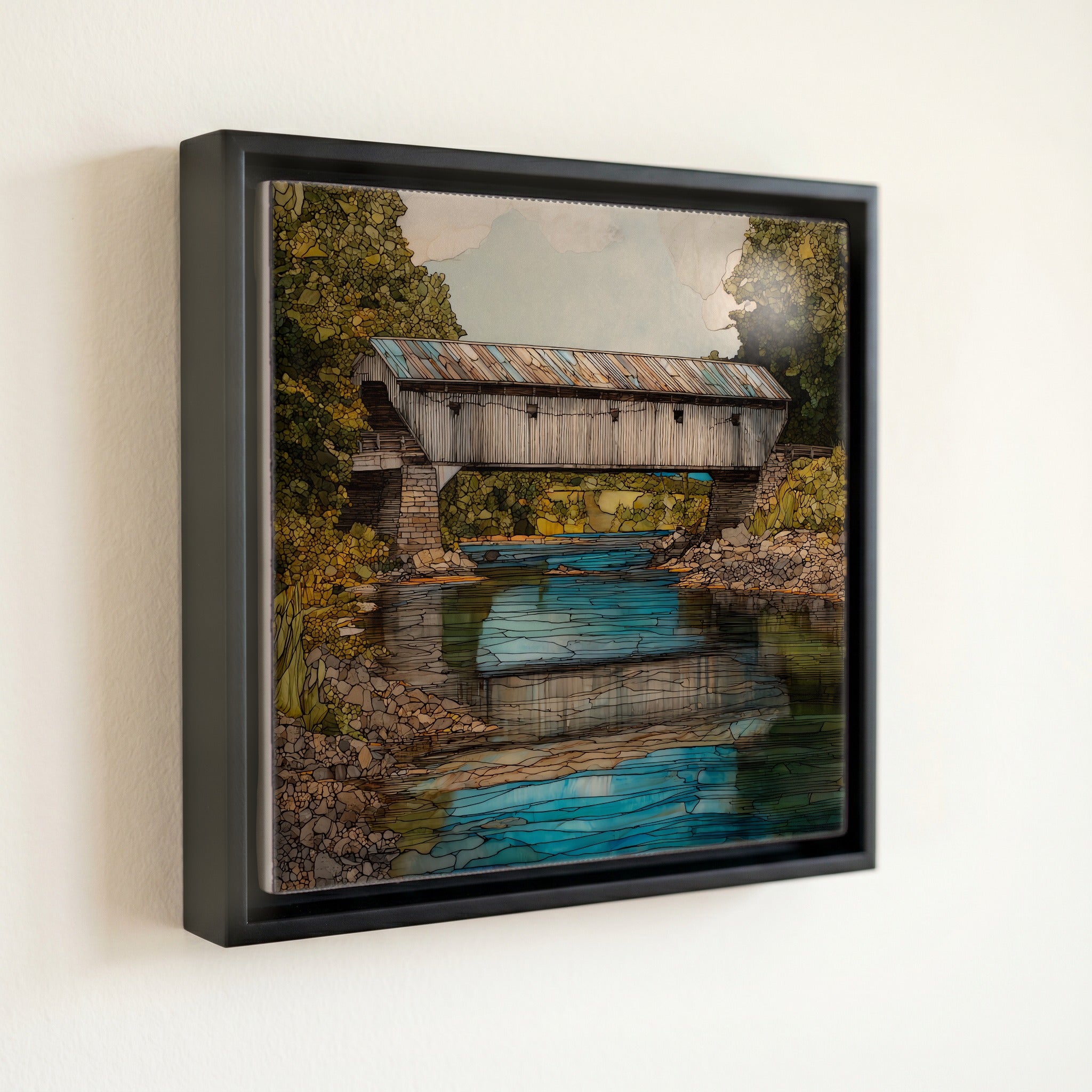 the Scott covered bridge — front