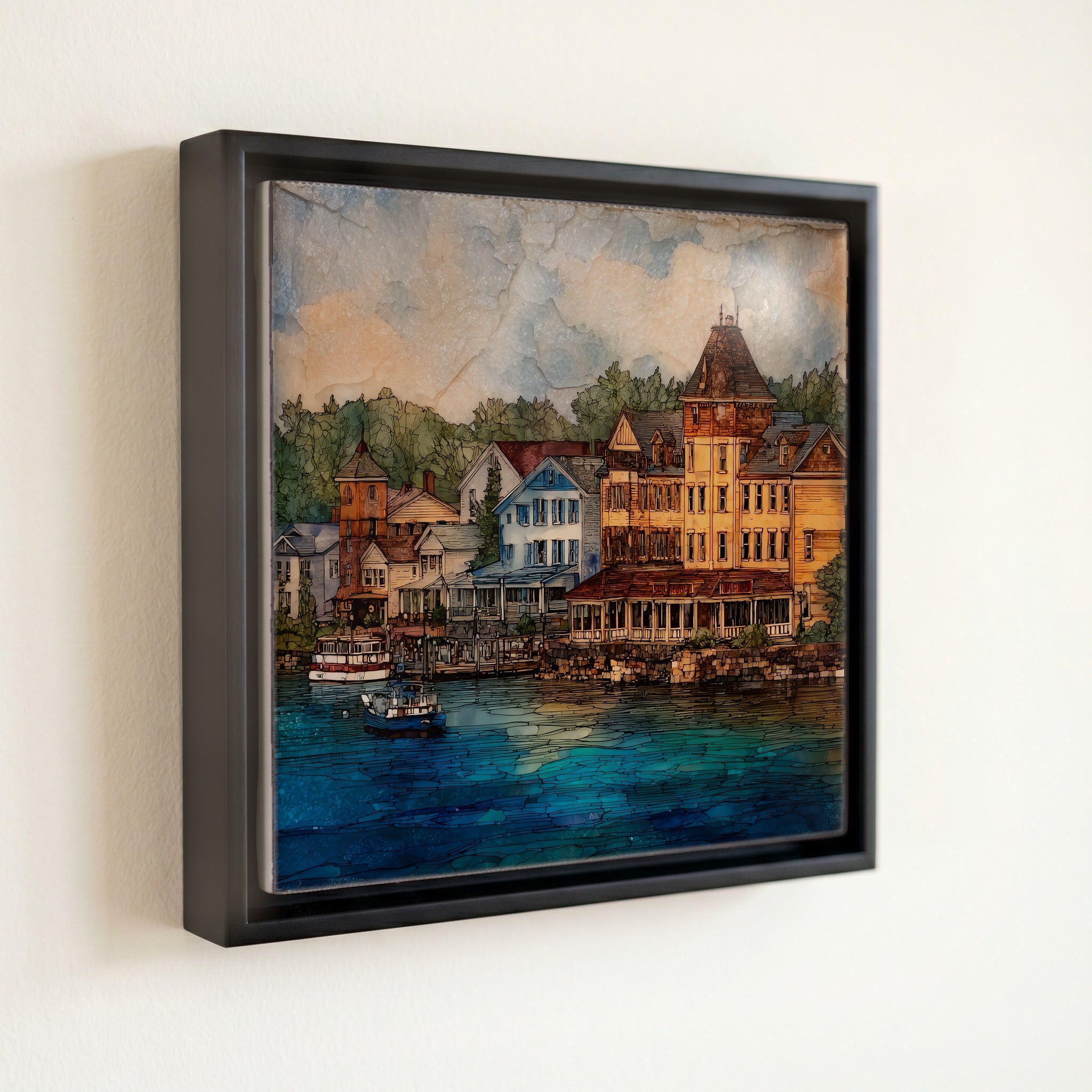 Alexandria Bay village in — front