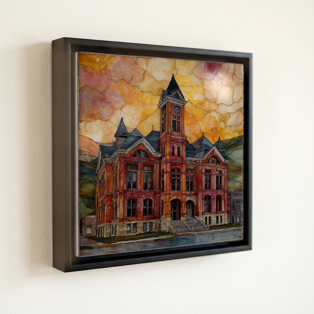 Cripple Creek courthouse Front Range Ceramic Art Tile — front
