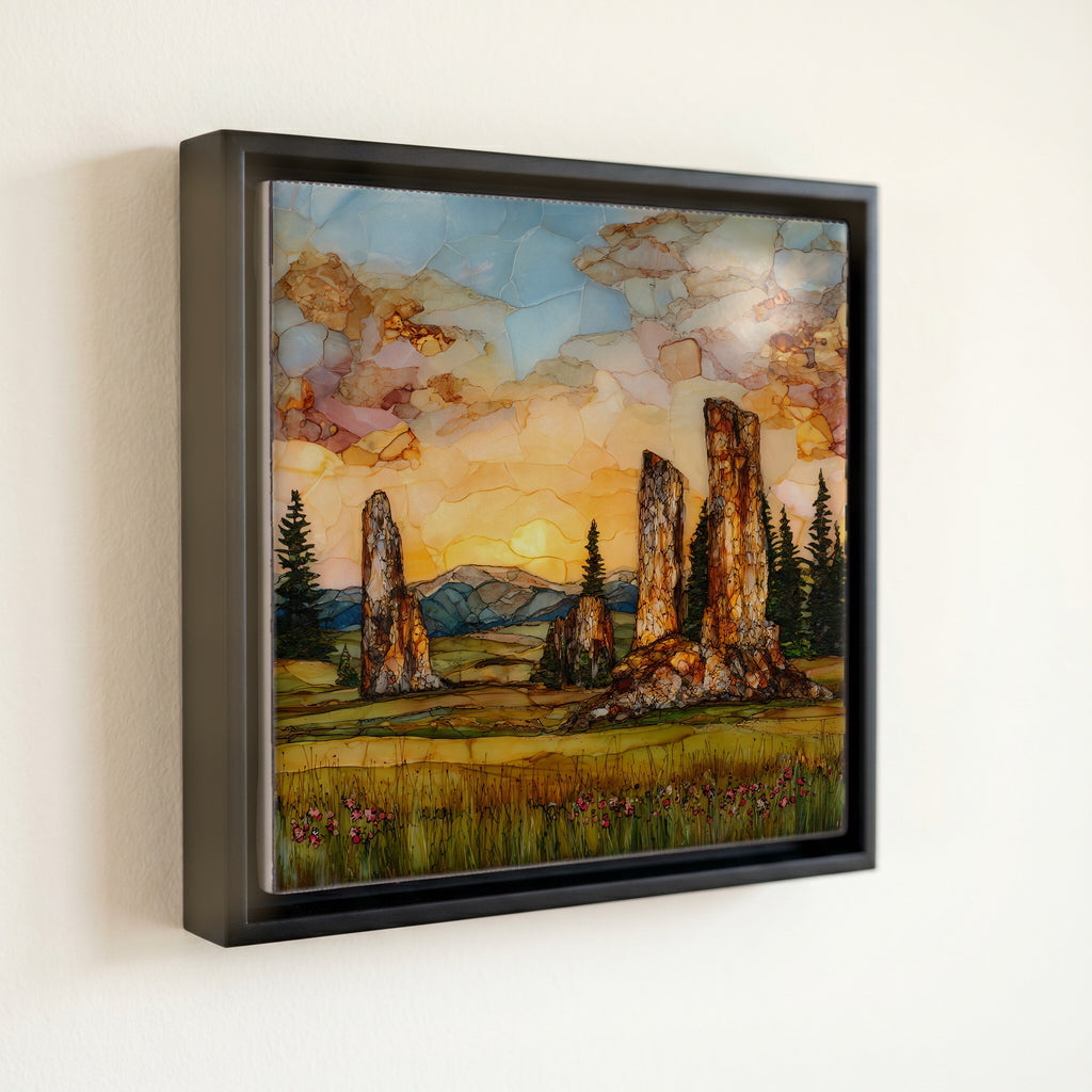 Florissant petrified stumps Front Range Ceramic Art Tile — front