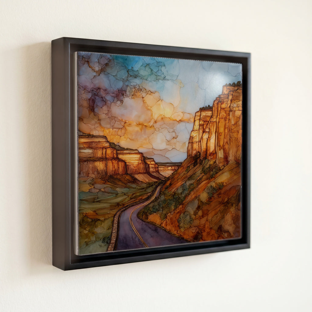 Rim Rock Drive Colorado NM Ceramic Art Tile — front