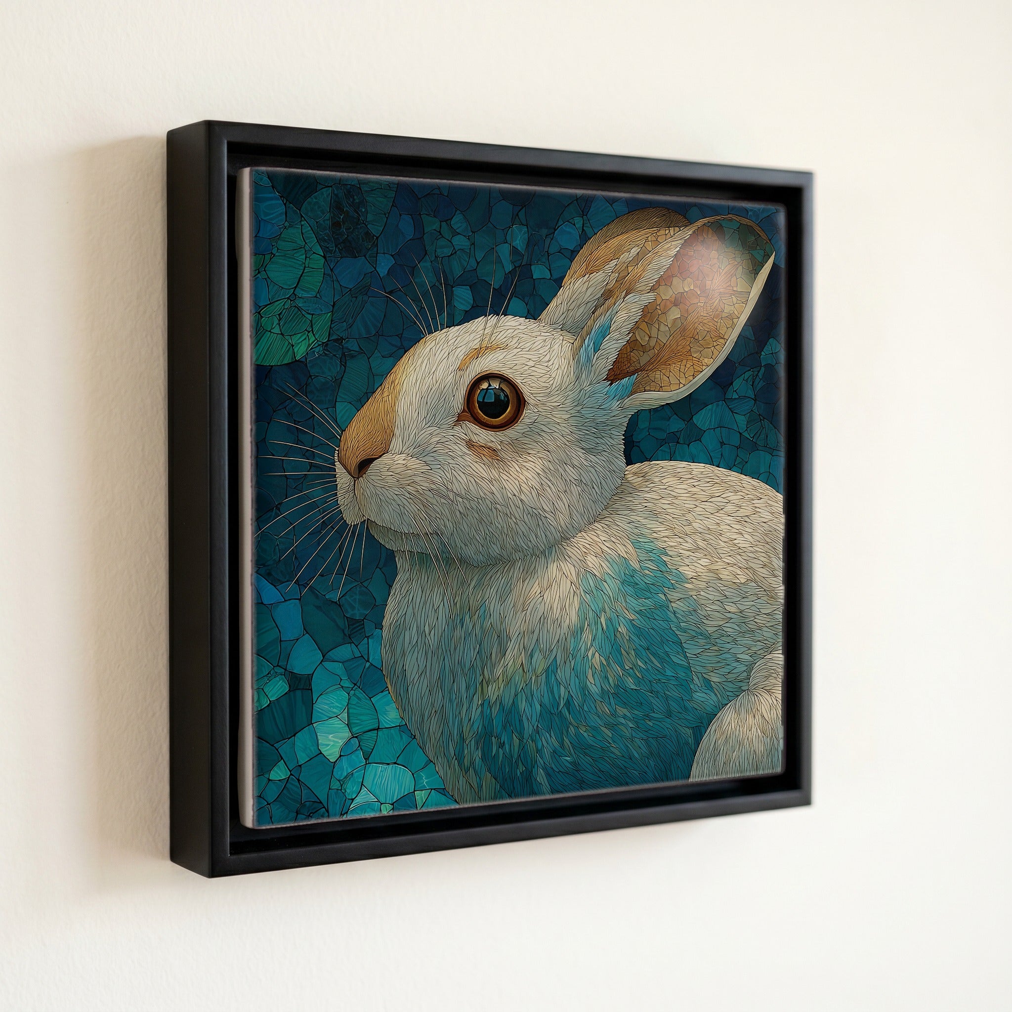 a snowshoe hare in — front