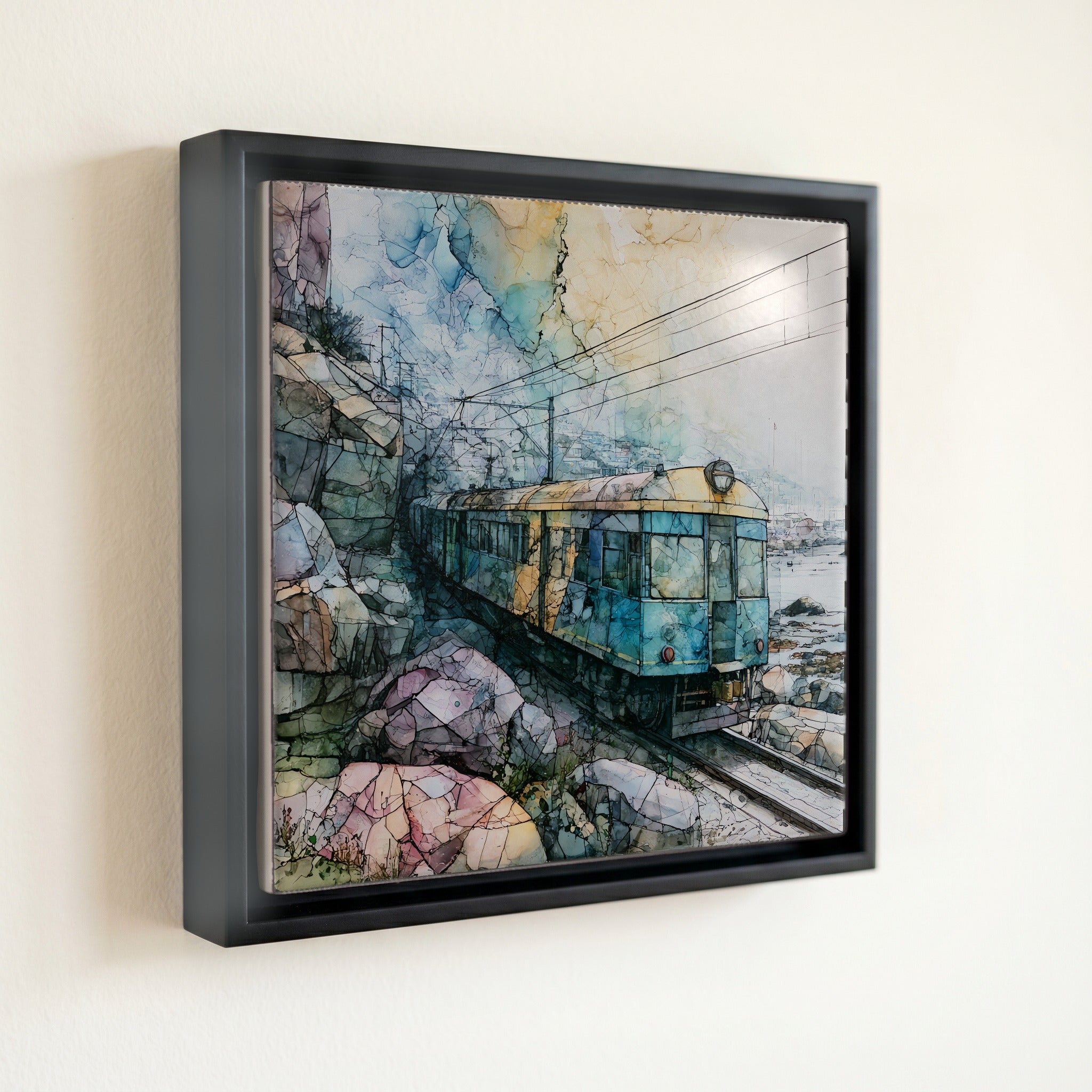the coastal train curving — front