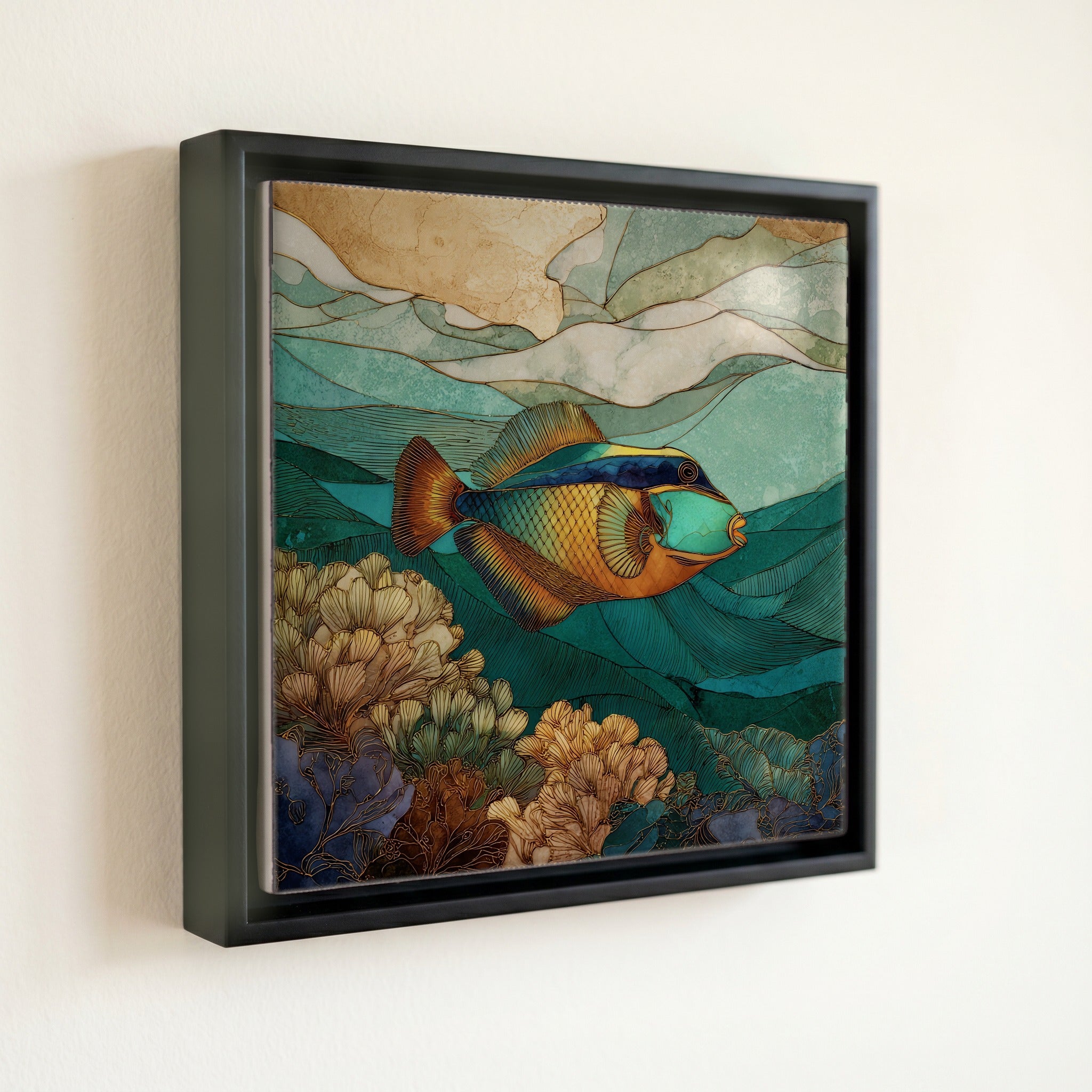 Humuhumunukunukuapuaa Ceramic Art Tile — front