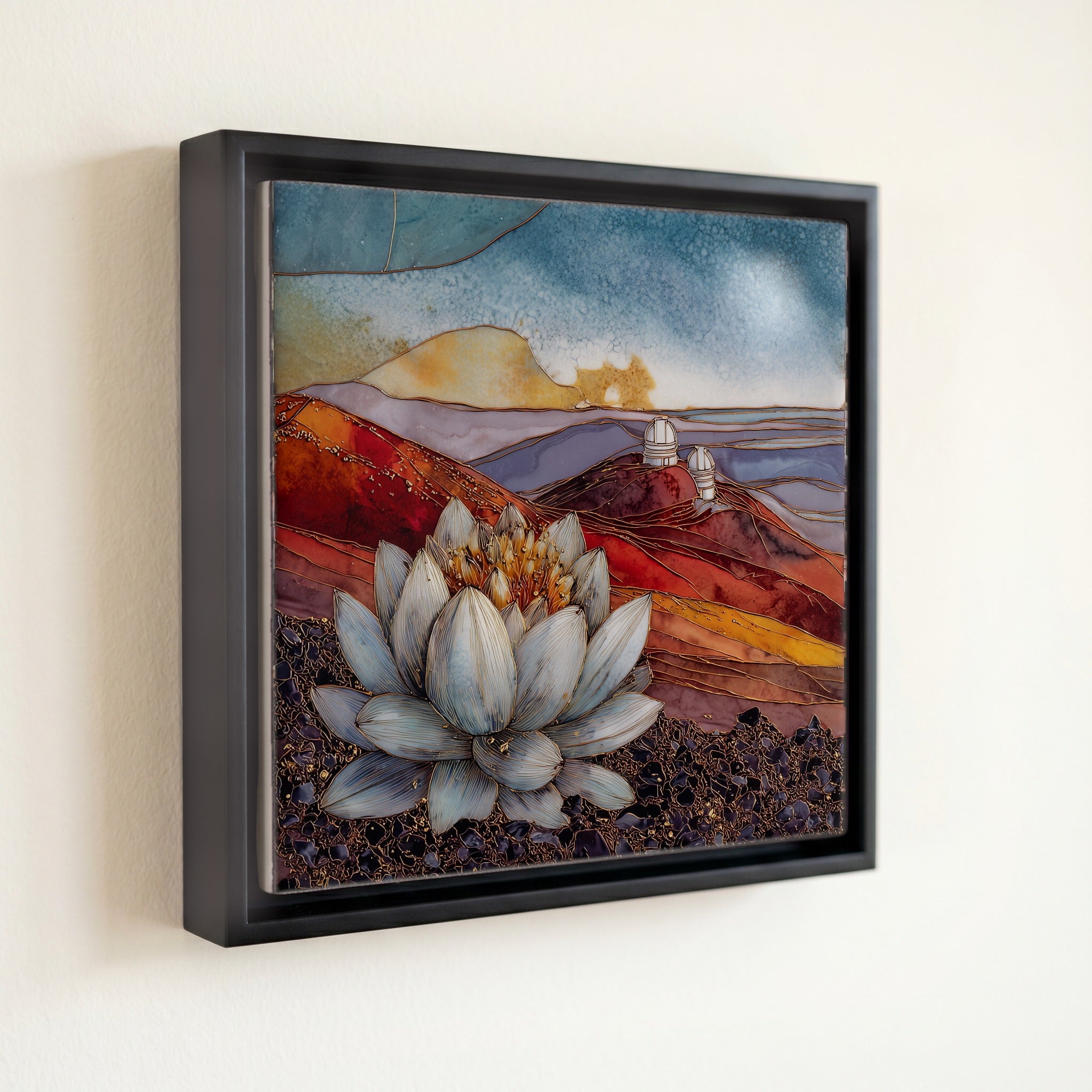 Mauna Kea Silversword Big Island Ceramic Art Tile — front