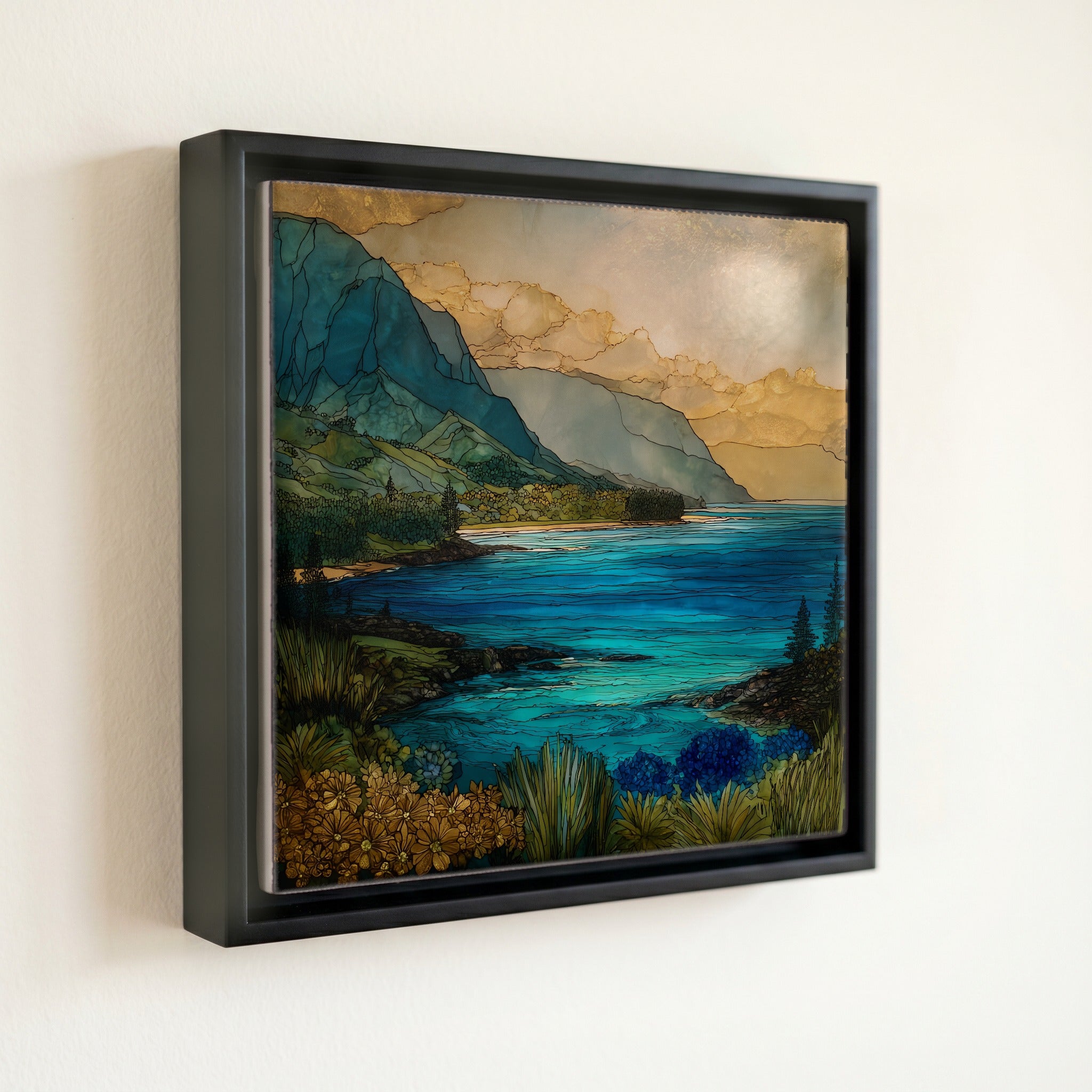 Wainiha Bay Kauai Ceramic Art Tile — front
