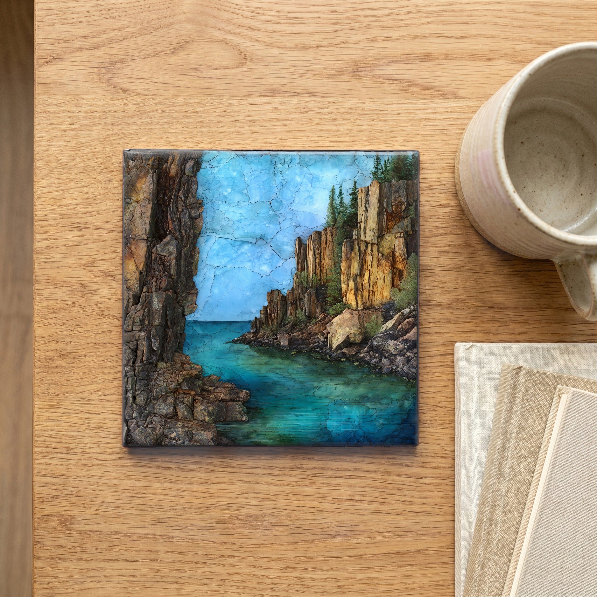 the Black Rocks basalt cliffs meeting — scale