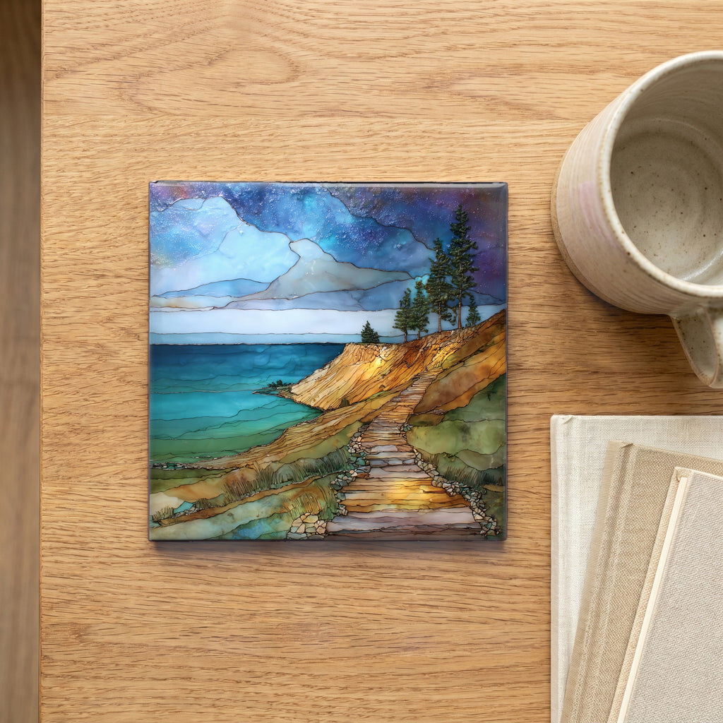 Empire Bluff Trail overlooking — scale