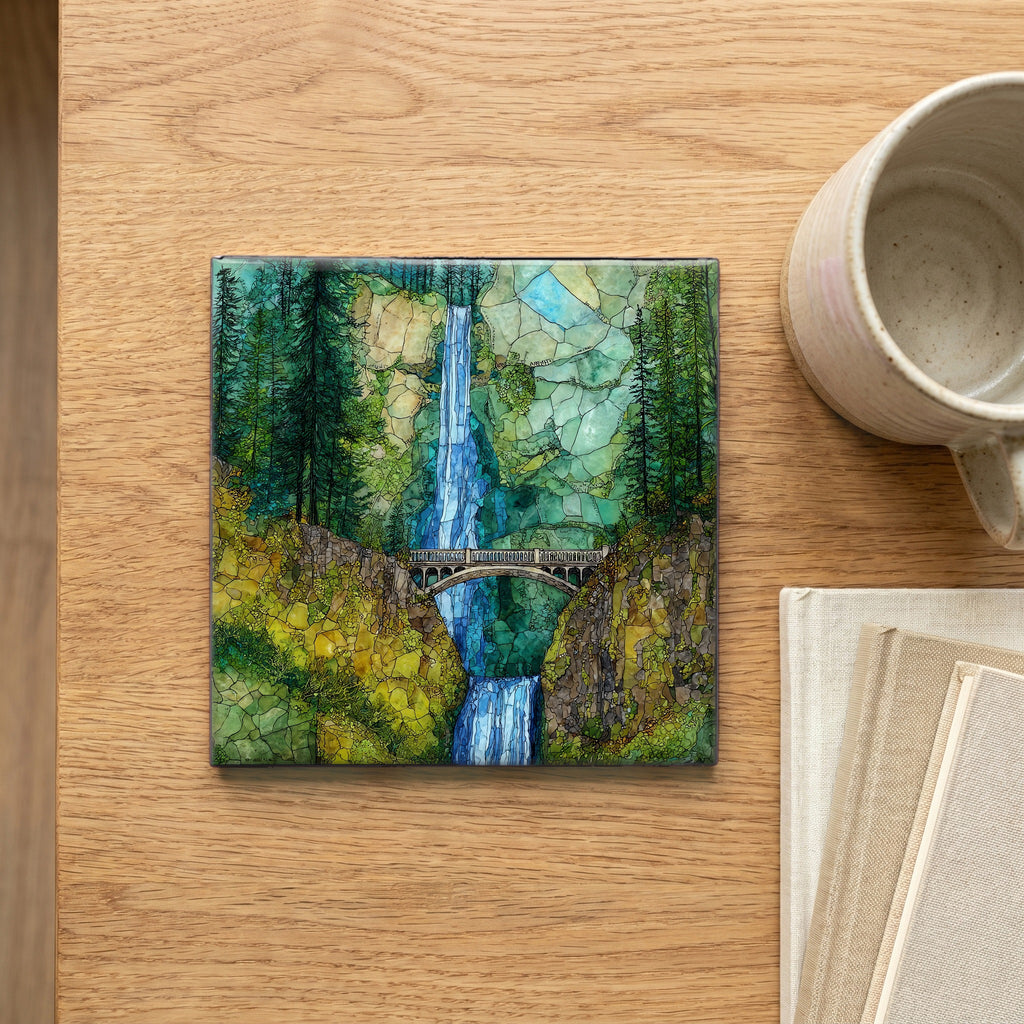 Multnomah Falls plunging — scale