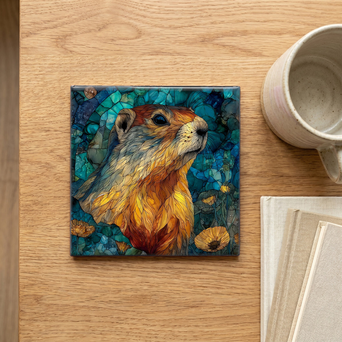 a yellow-bellied marmot on — scale