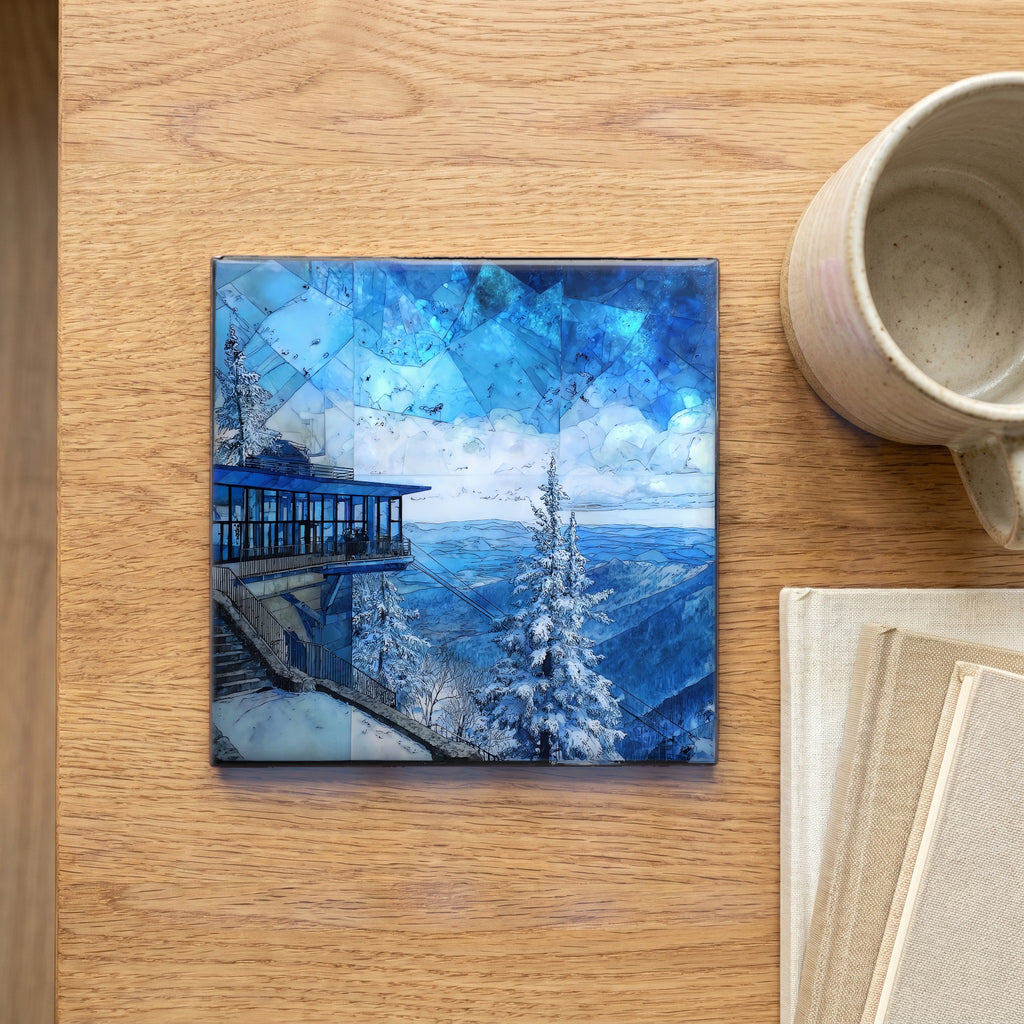 Jay Peak tram station — scale
