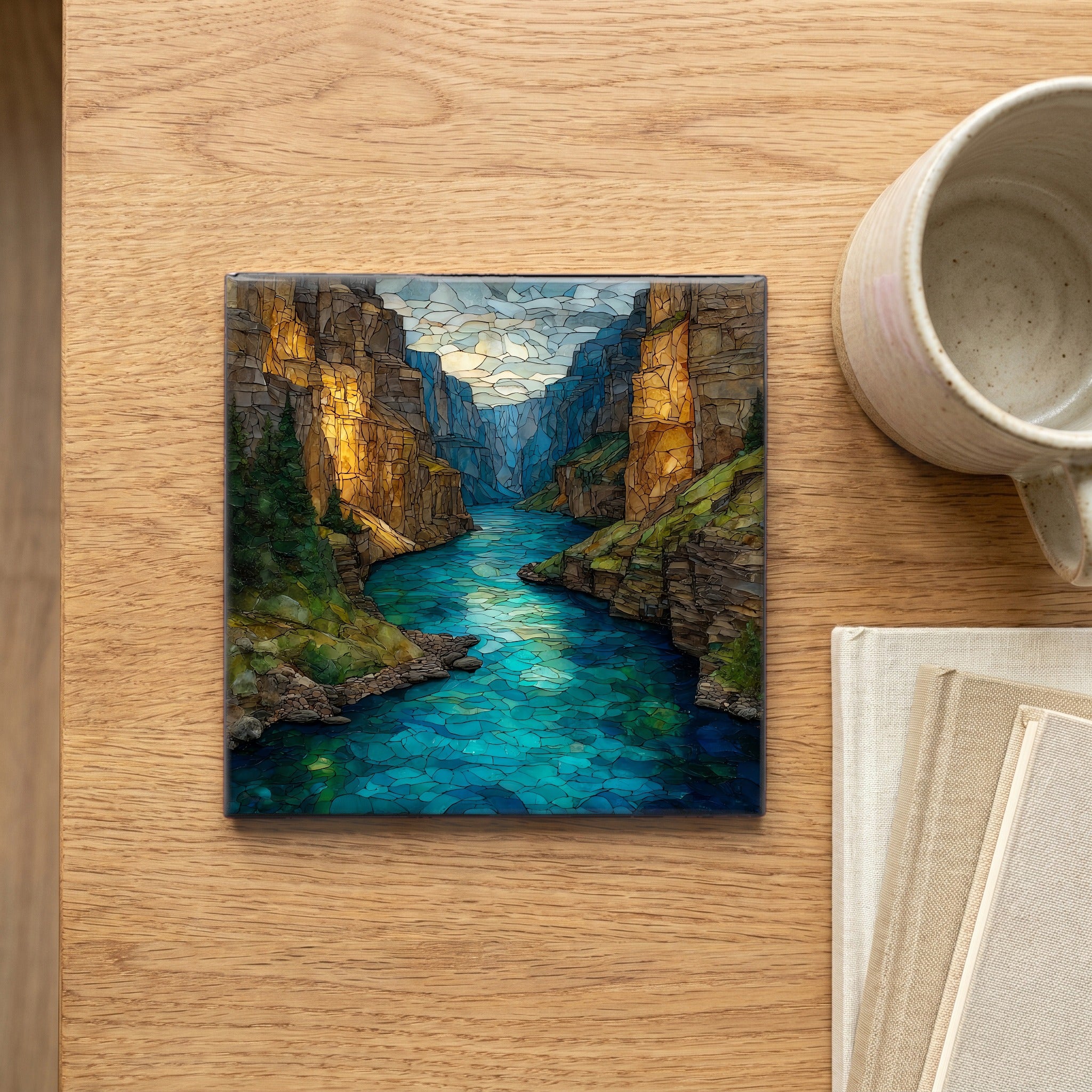 Colorado River winding between — scale