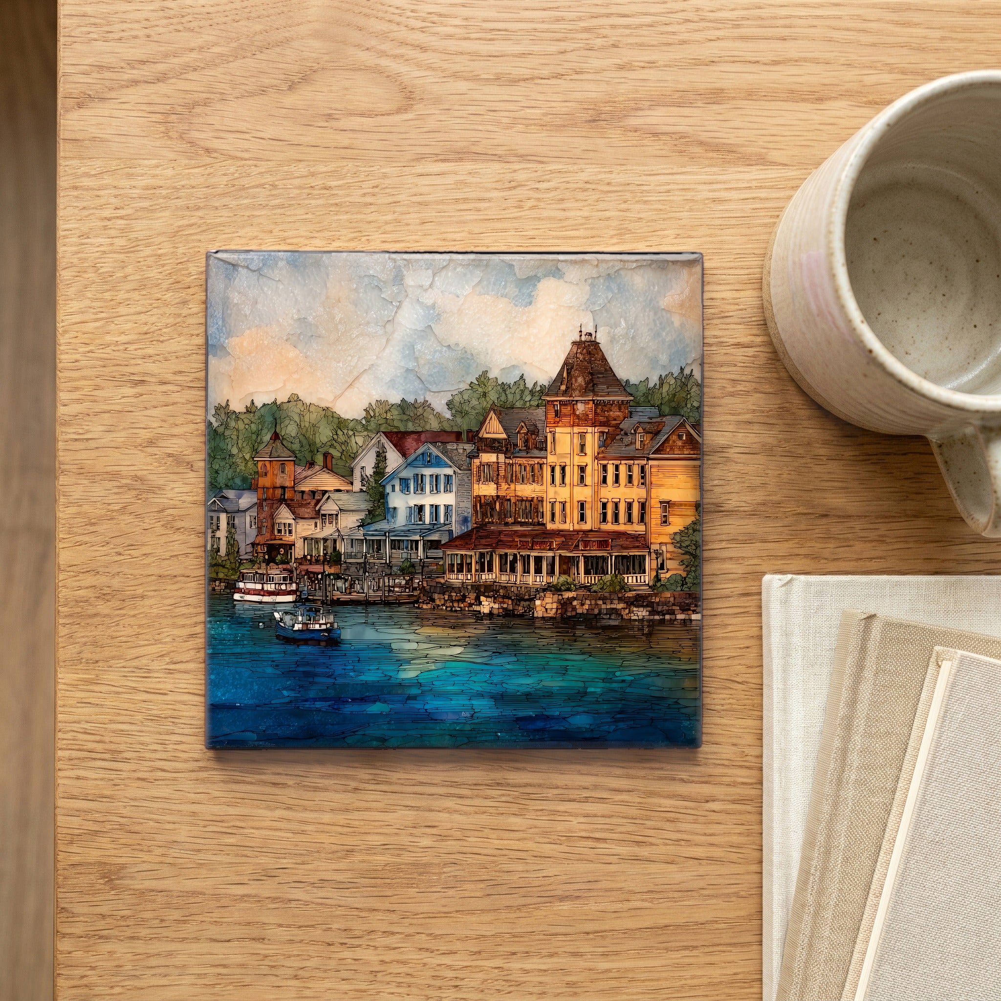 Alexandria Bay village in — scale