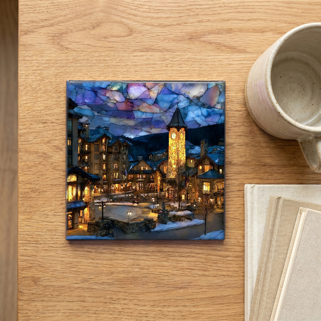 Beaver Creek main plaza Eagle Valley Ceramic Art Tile — scale